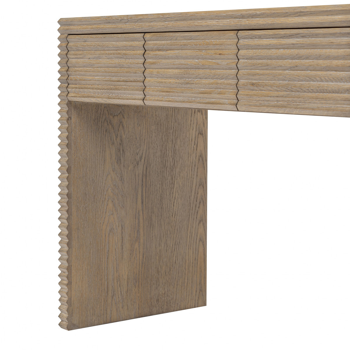 Wickham Ribbed Oak Desk