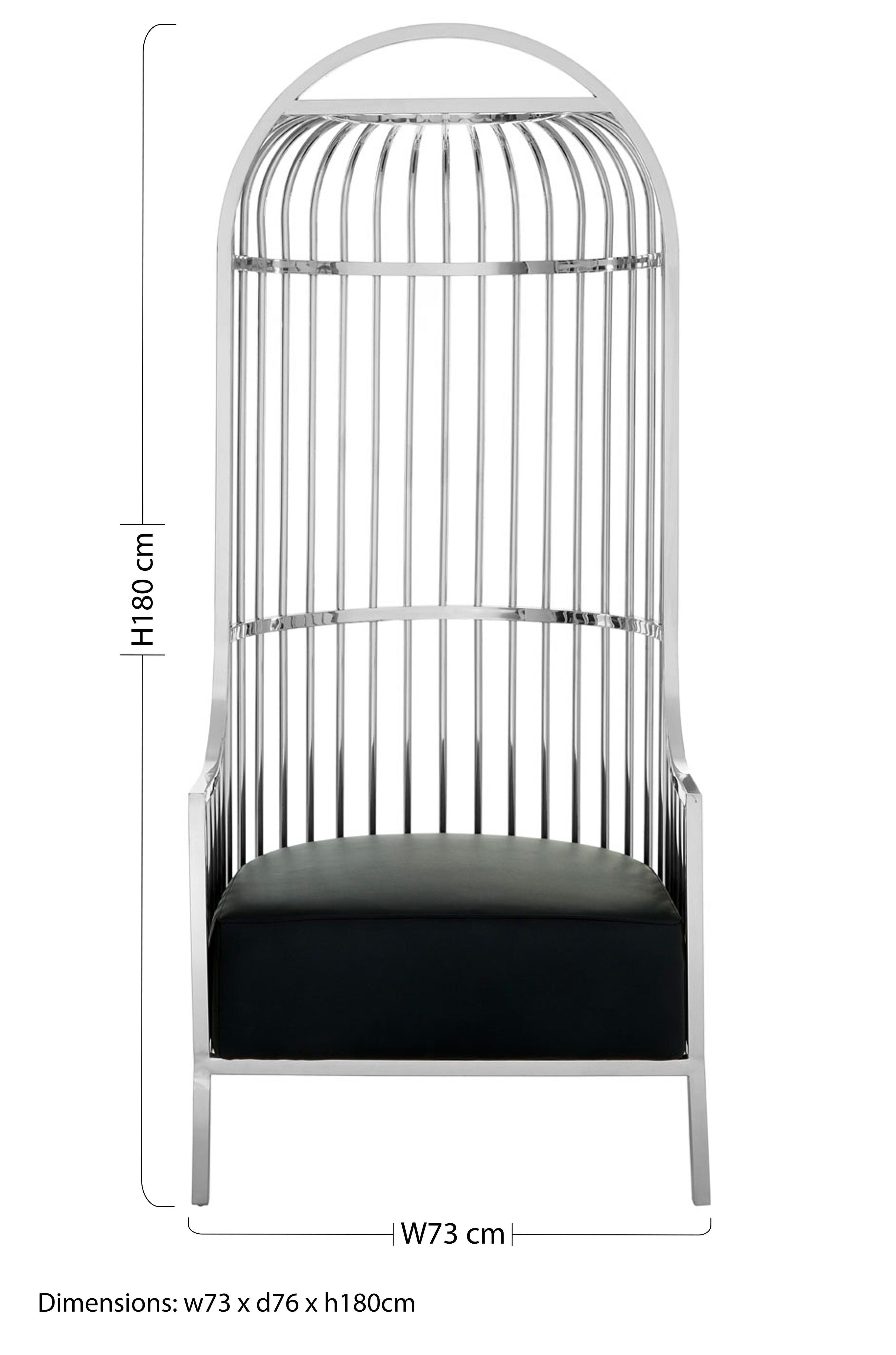 Elsa Silver Finish Dome Cage Chair