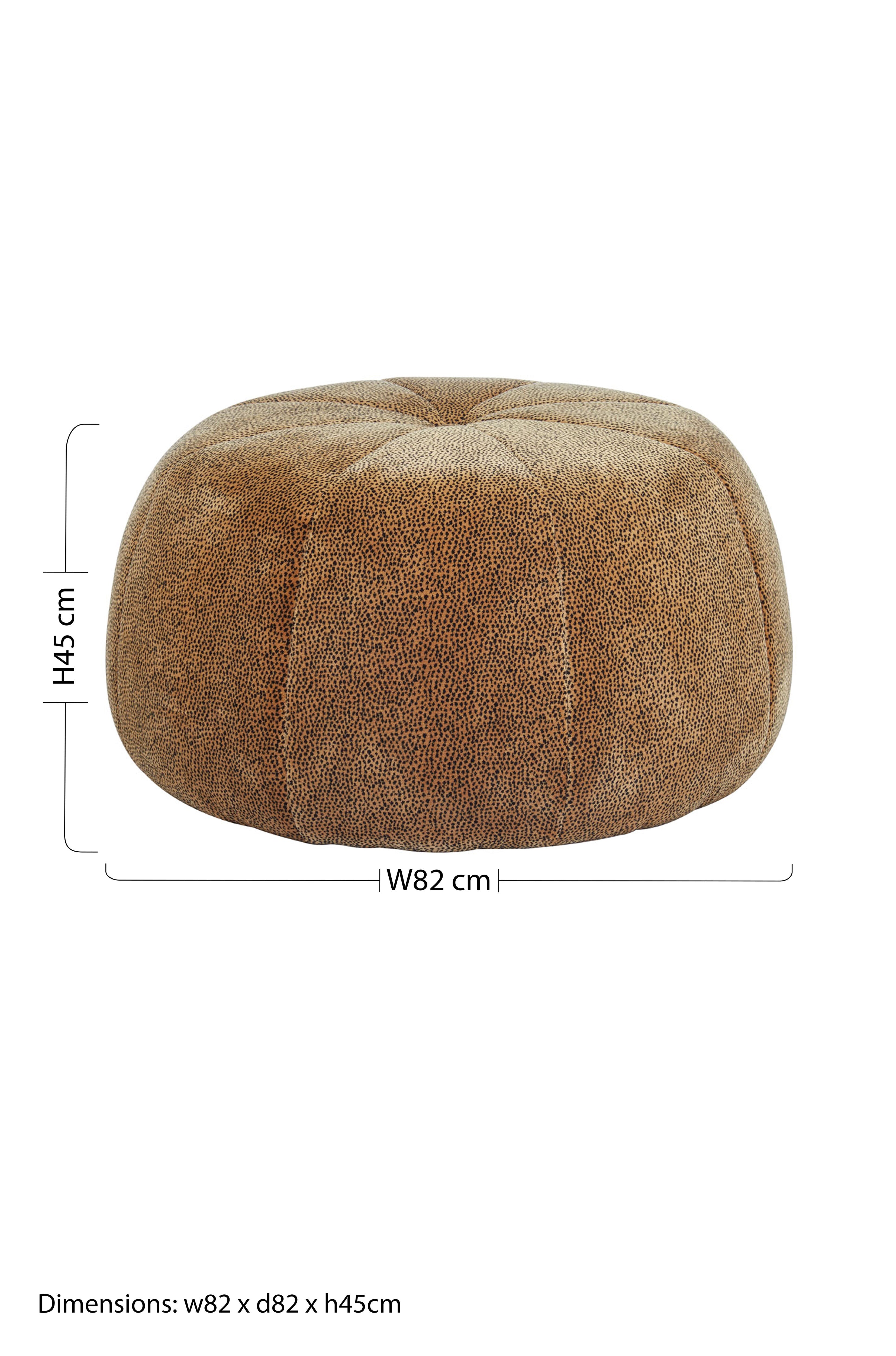 Big Apple Leopard Print Pouffe