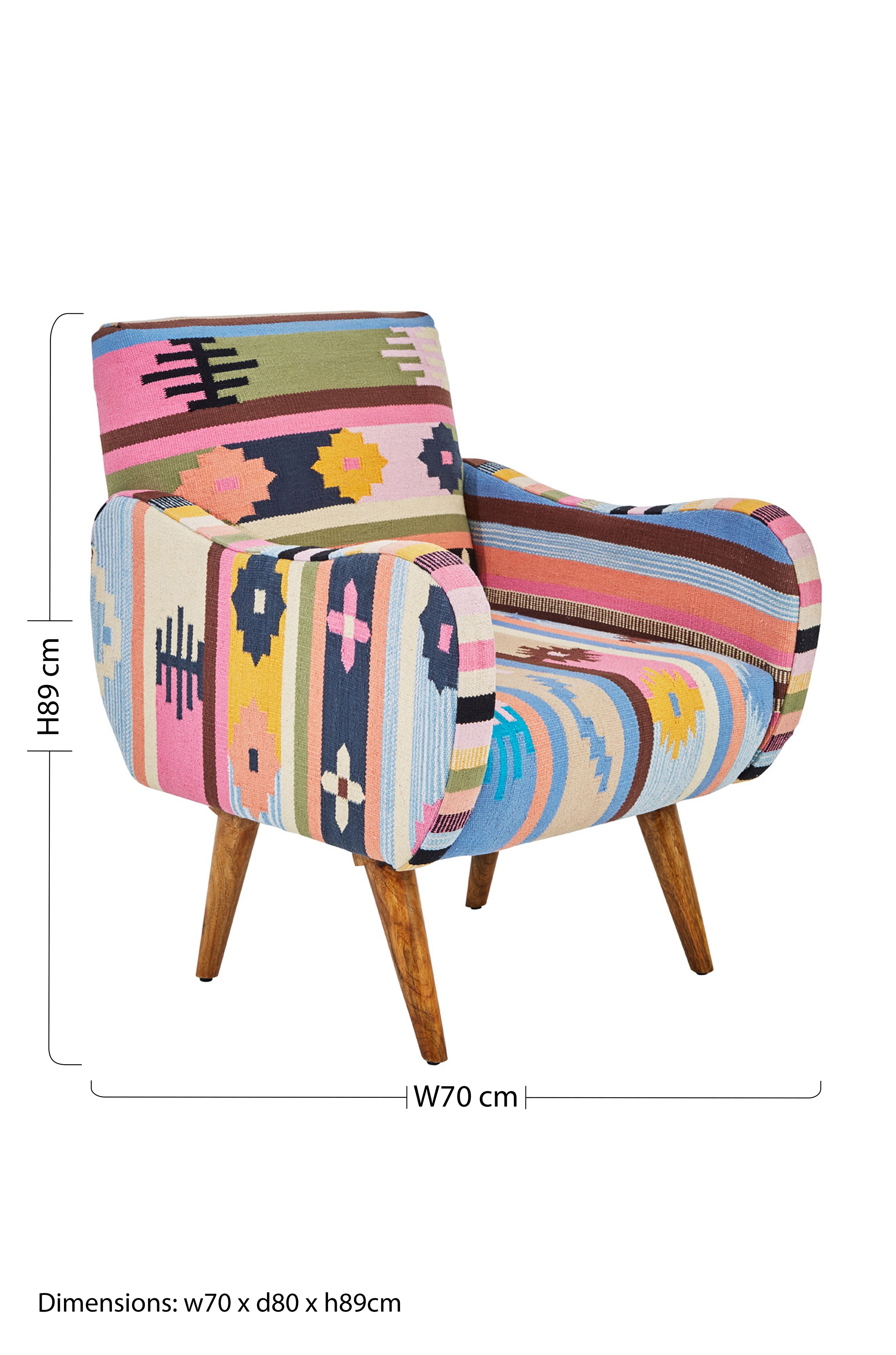 Kefena Multi Coloured Fabric Chair