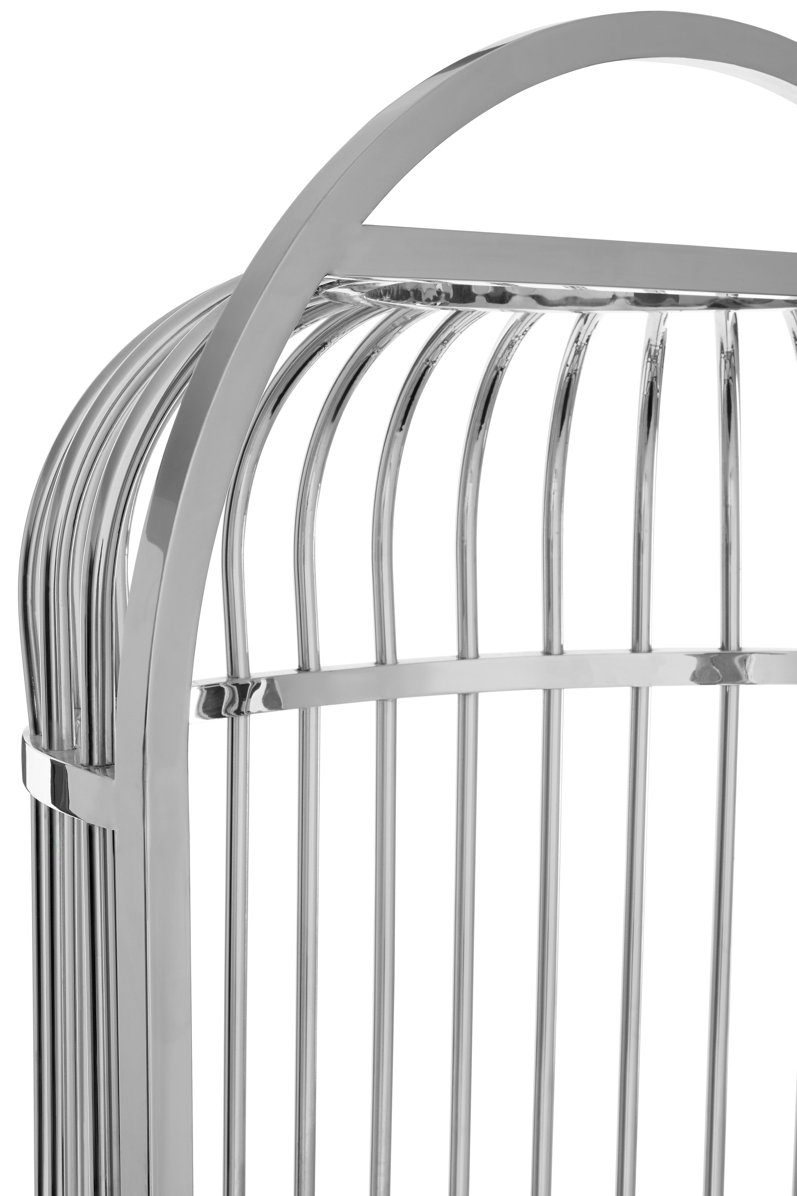 Elsa Silver Finish Dome Cage Chair