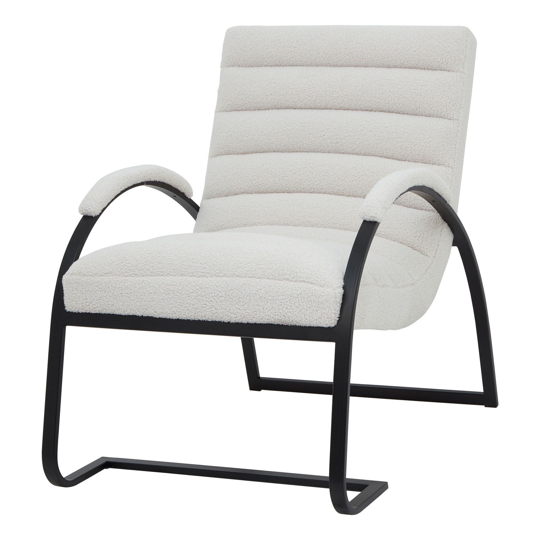 Boucle Ribbed Ark Chair - Rocking Chair