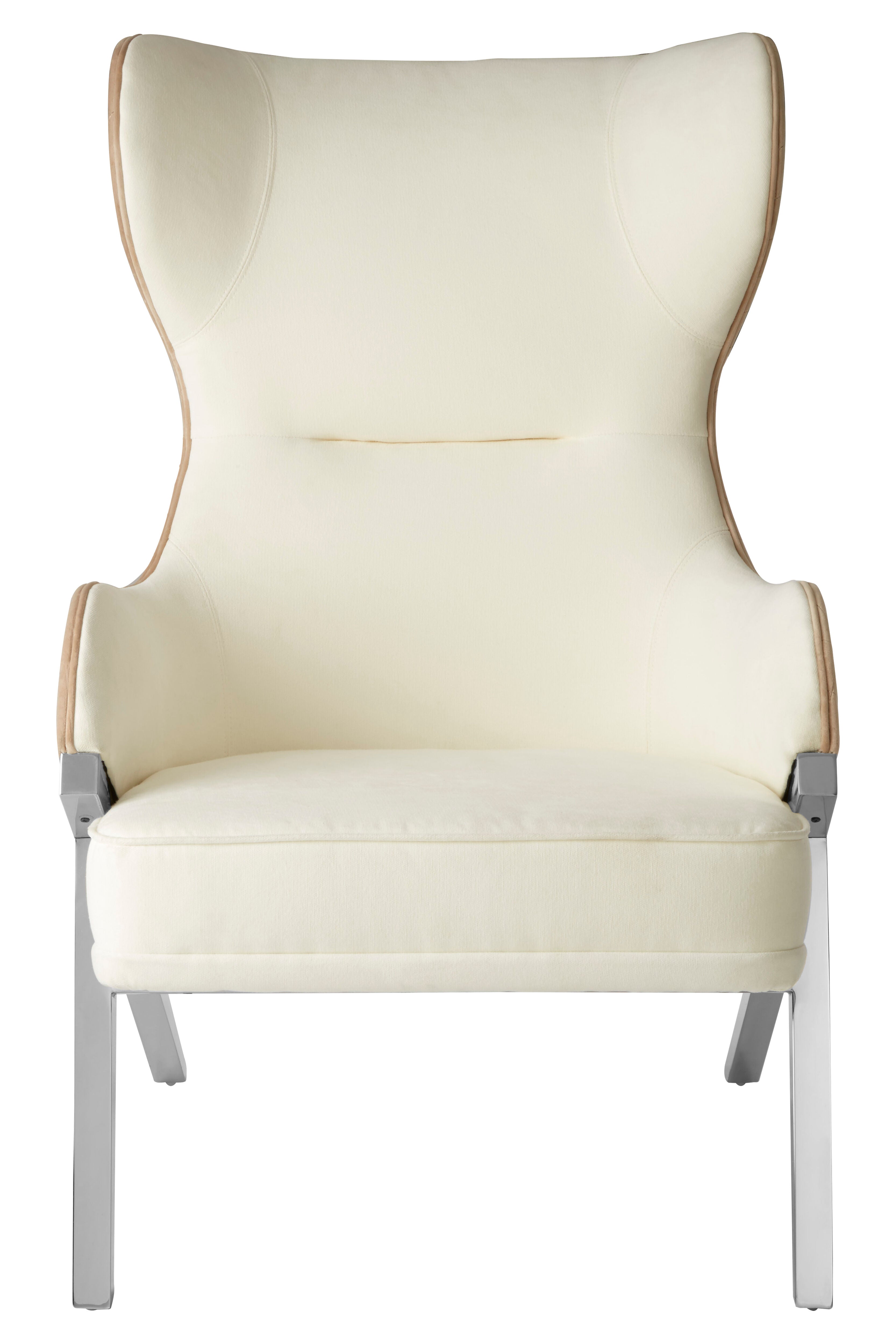 Serenity White Fabric Chair