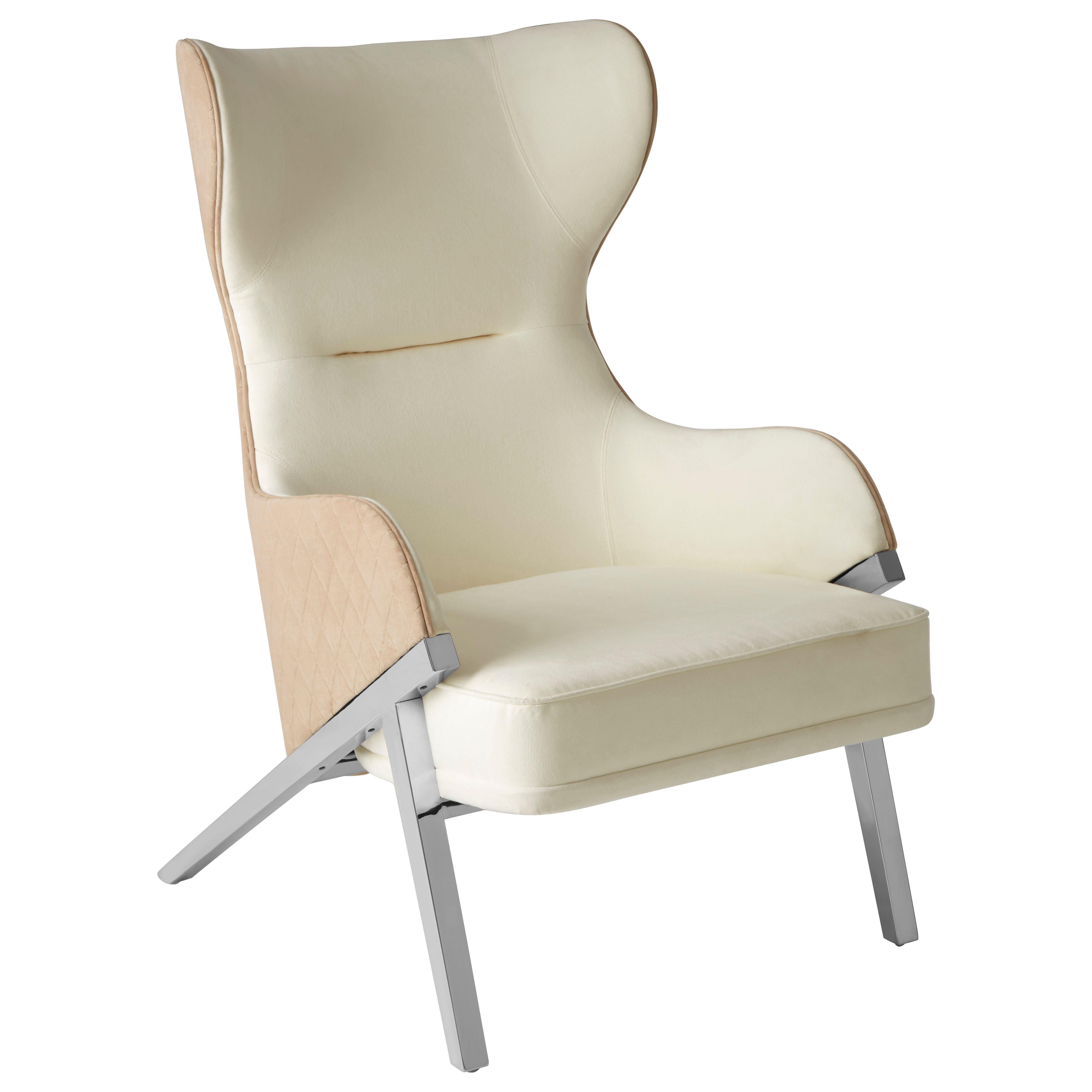 Serenity White Fabric Chair