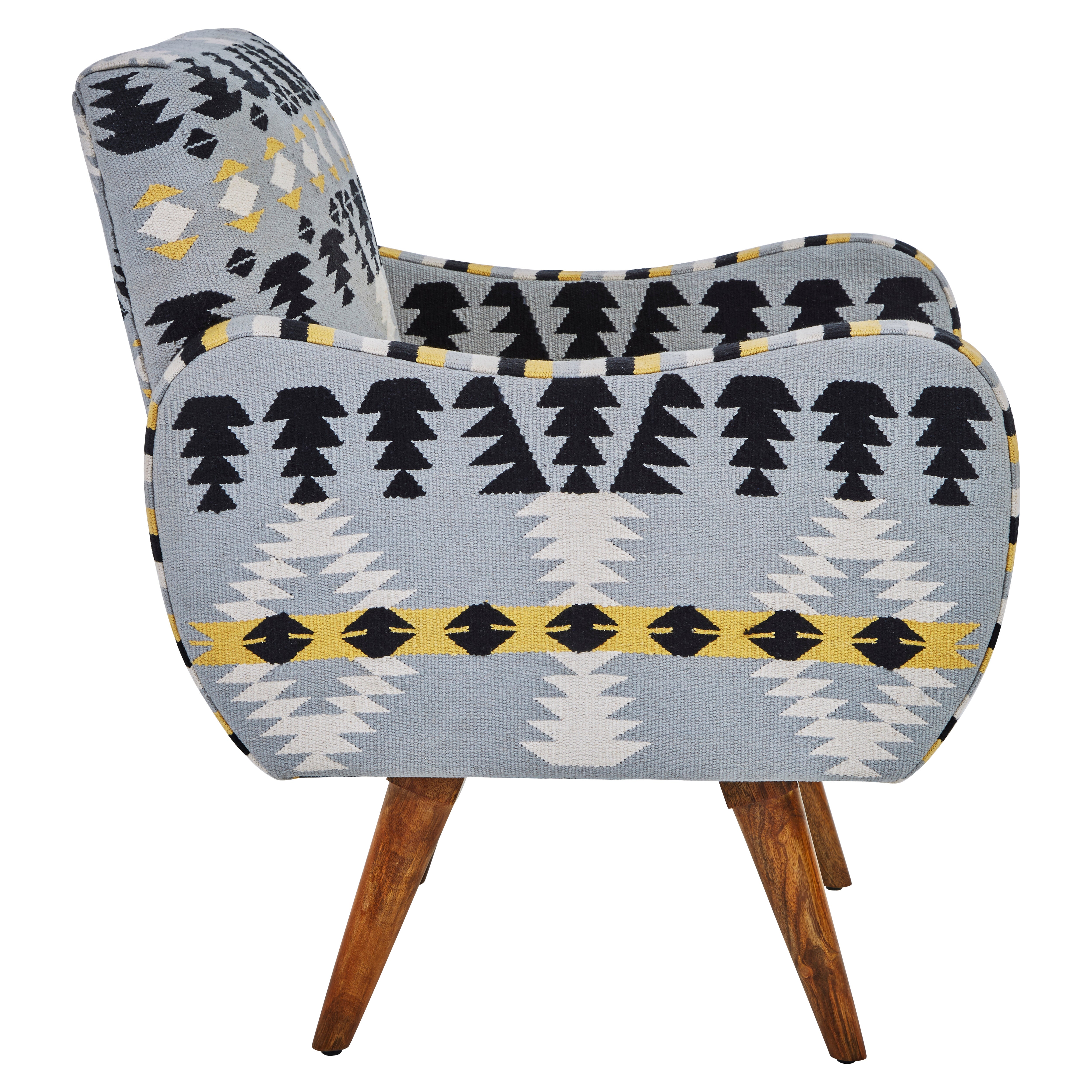 Kefena Multicolour Pattern Fabric Chair