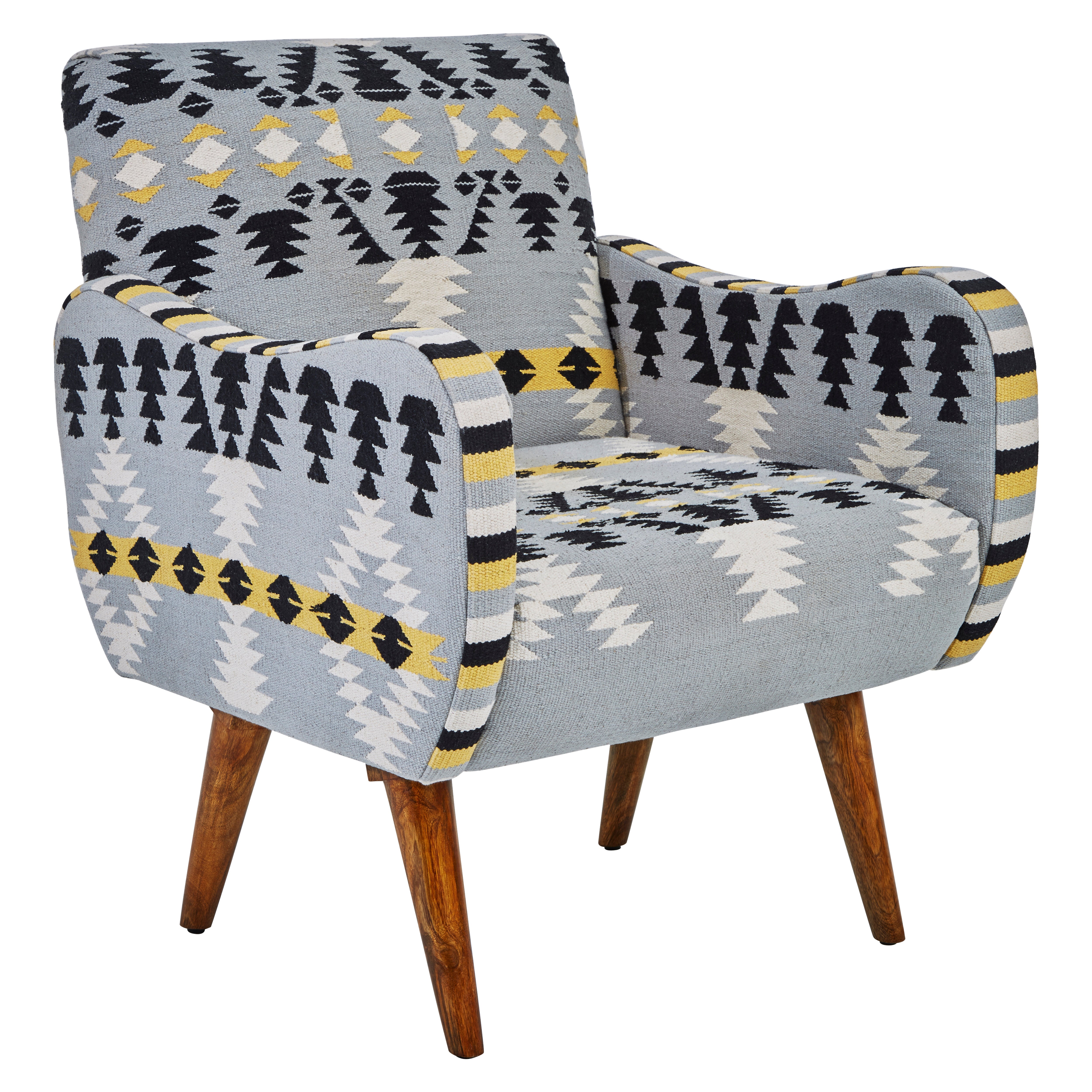 Kefena Multicolour Pattern Fabric Chair