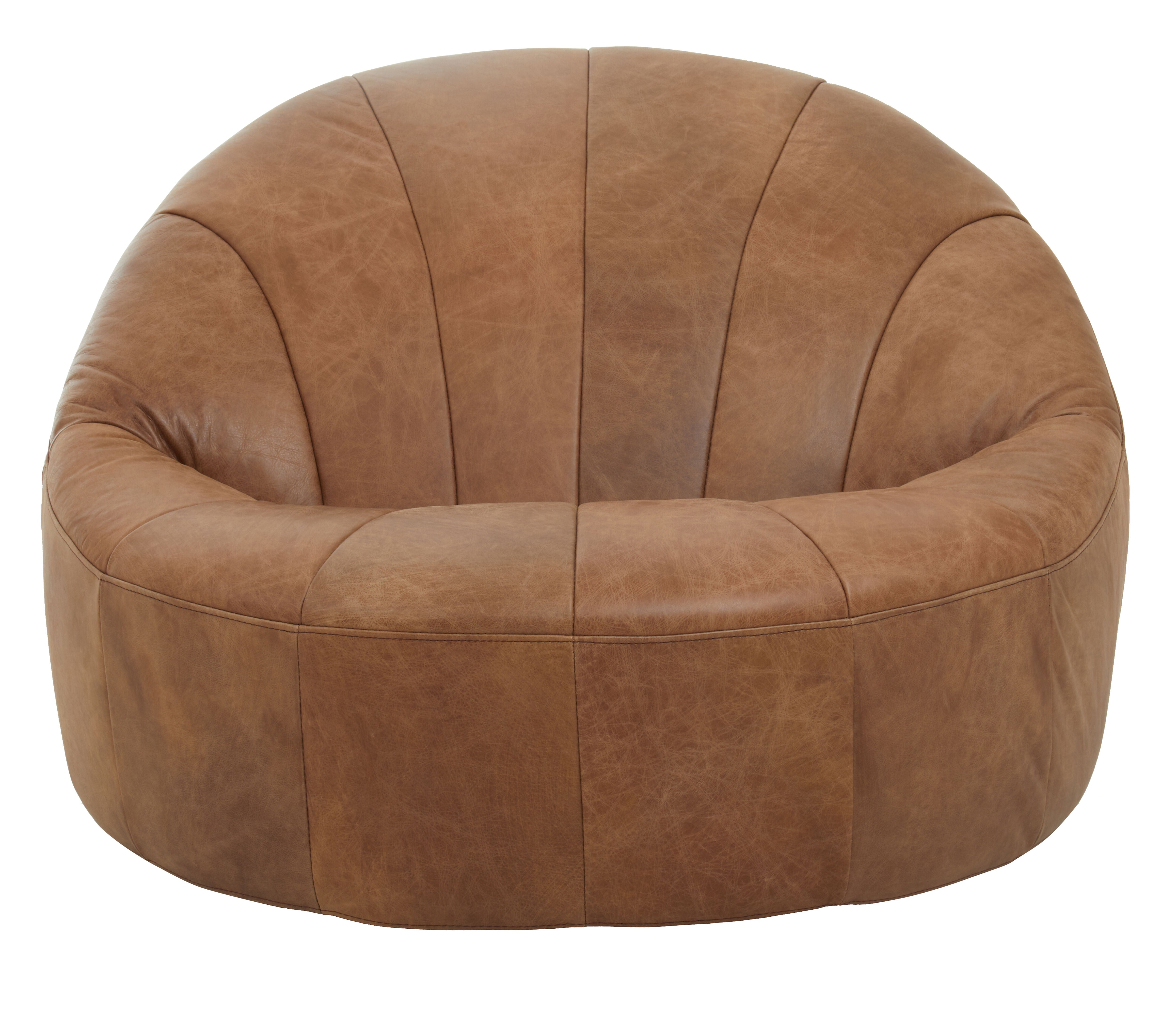 Bethnal Light Brown Leather Accent Chair