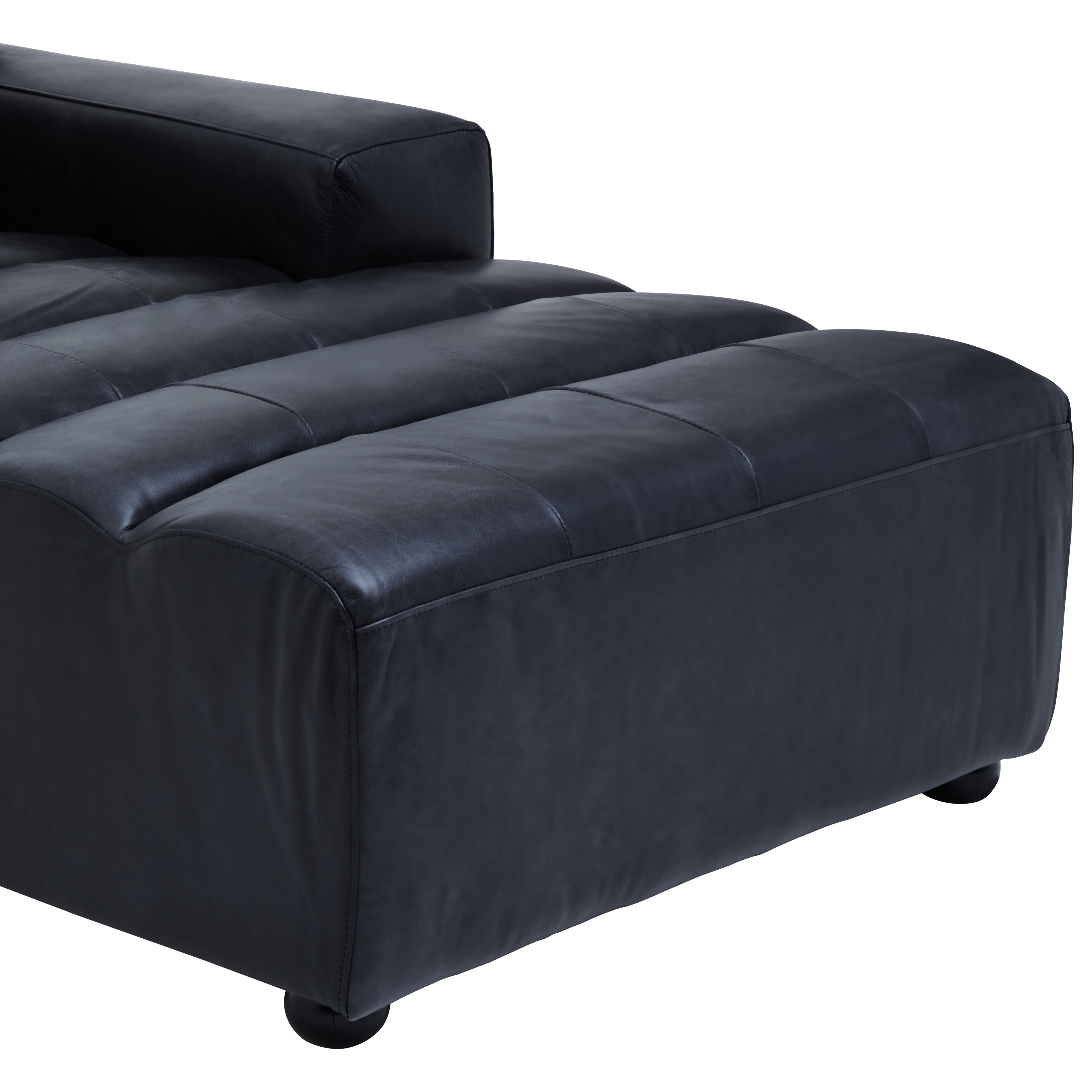 Imperial Left Arm Leather Chaise