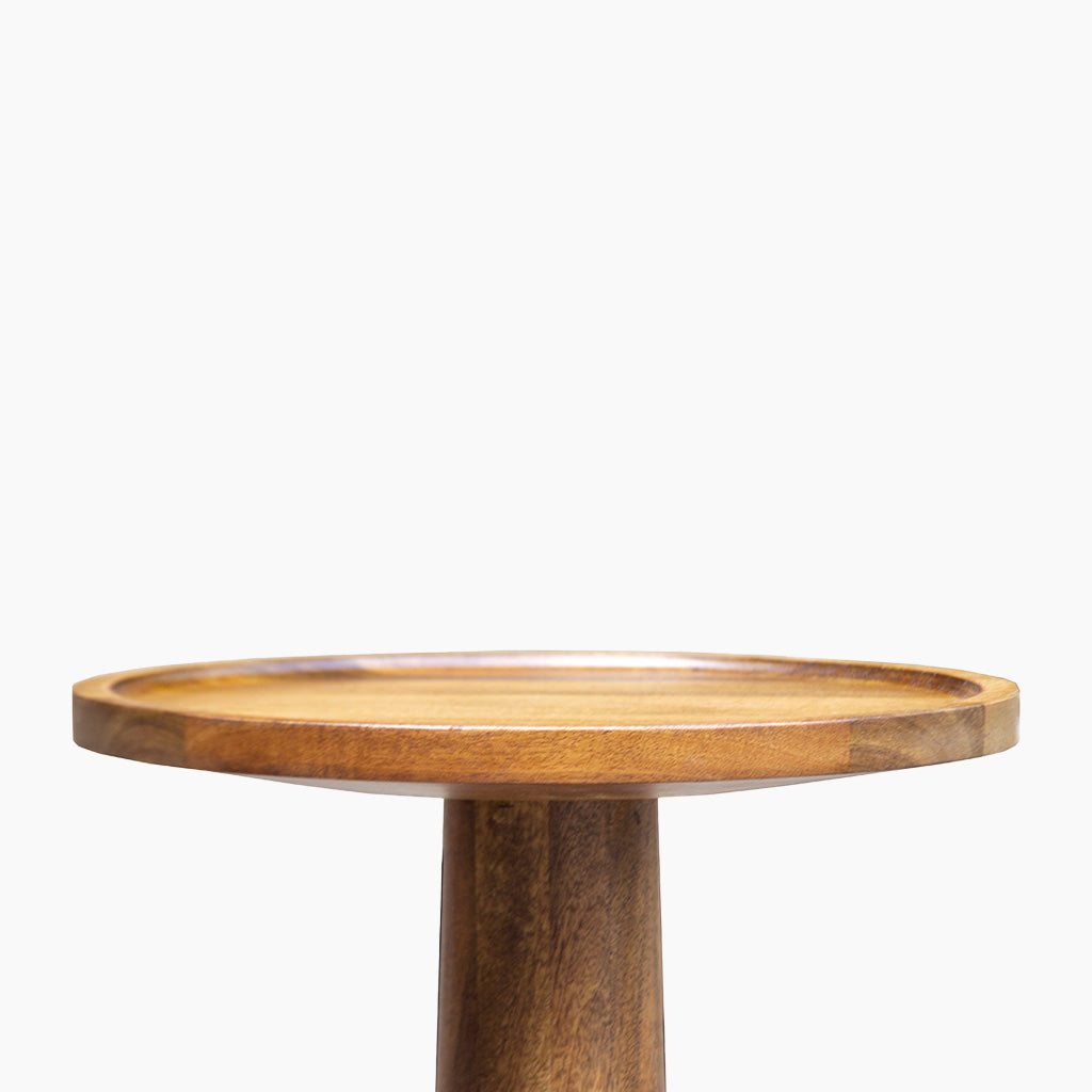 Christina Sculptural Wooden End Table