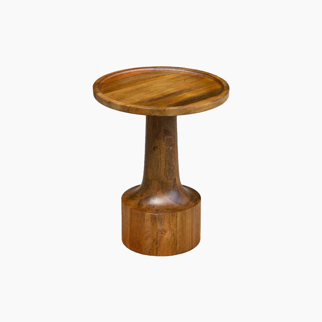 Christina Sculptural Wooden End Table