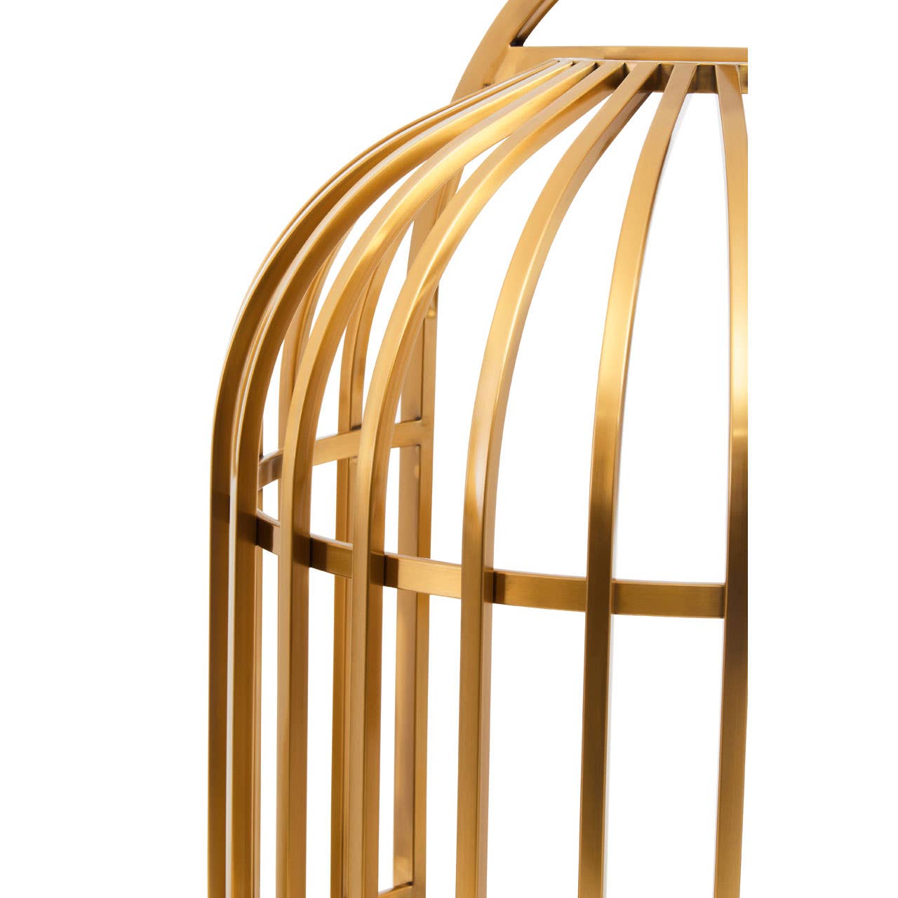 Elsa Brushed Gold Finish Dome Cage Chair