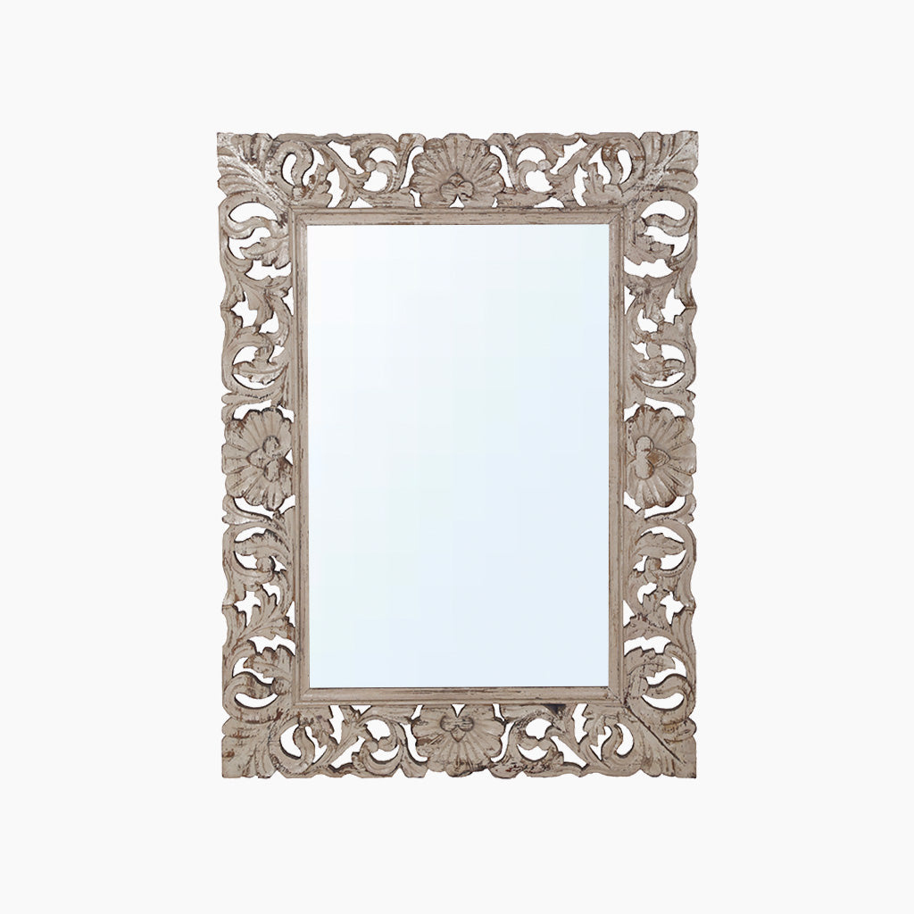 Aza Carved Wooden Mirror