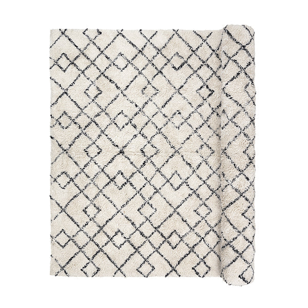 Broste Copenhagen Janson Rug Ivory and Black