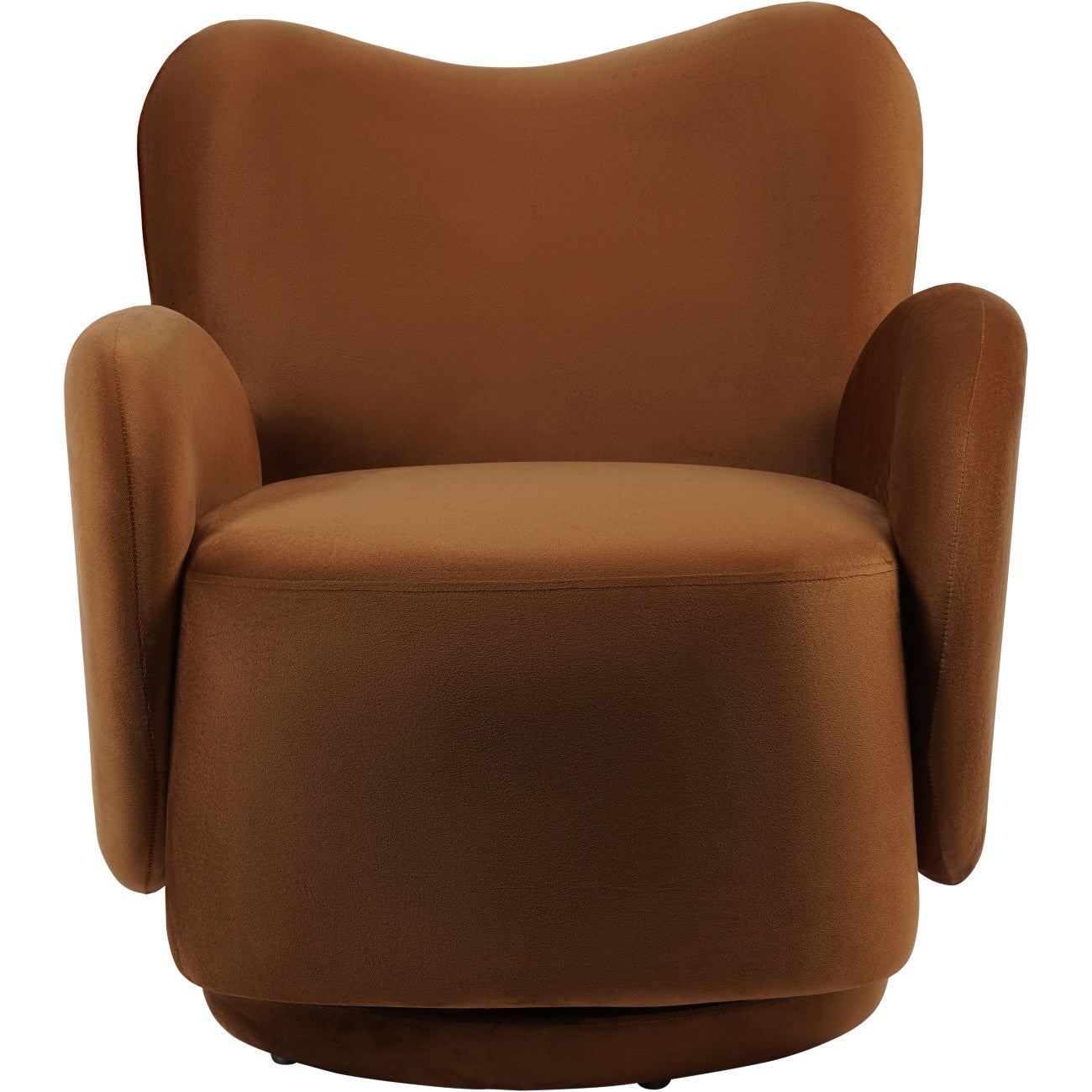 Bingham Upholstered Swivel Chair Soft Caramel