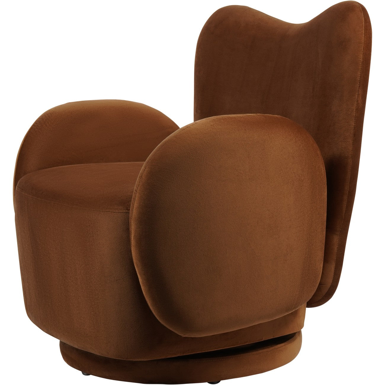 Bingham Upholstered Swivel Chair Soft Caramel