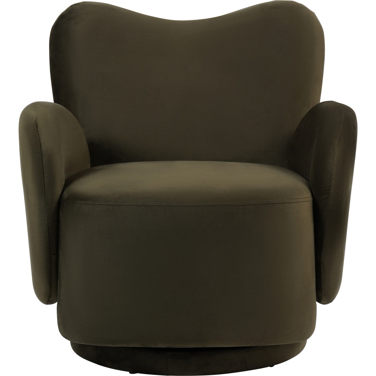 Bingham Upholstered Swivel Chair Velvet Green