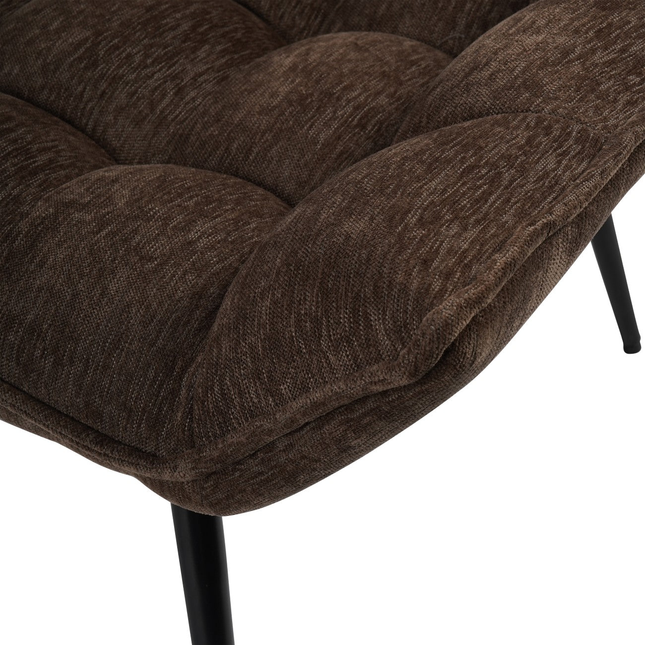 Chrishall Occasional Chair with Footstool | Brown Velour