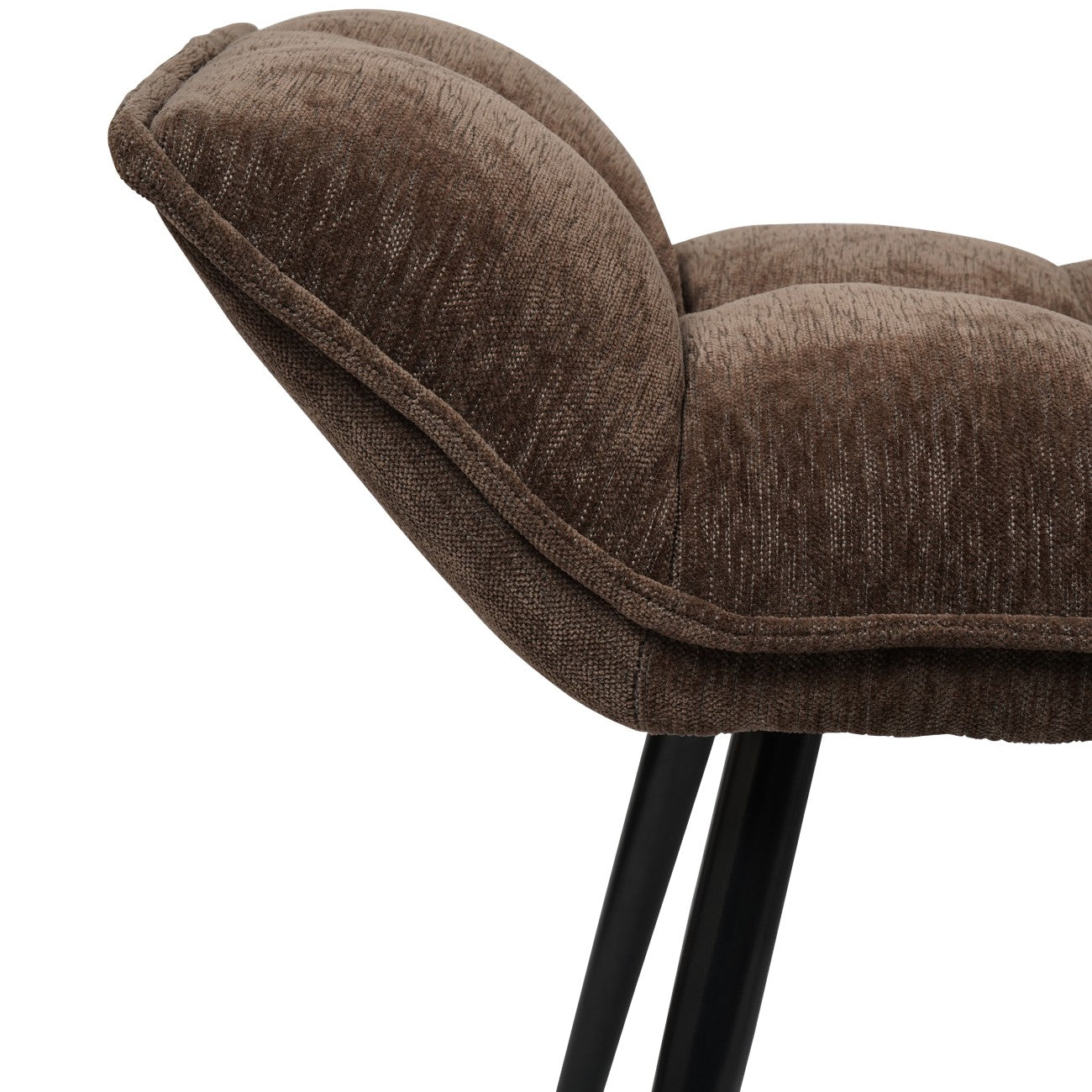 Chrishall Occasional Chair with Footstool | Brown Velour