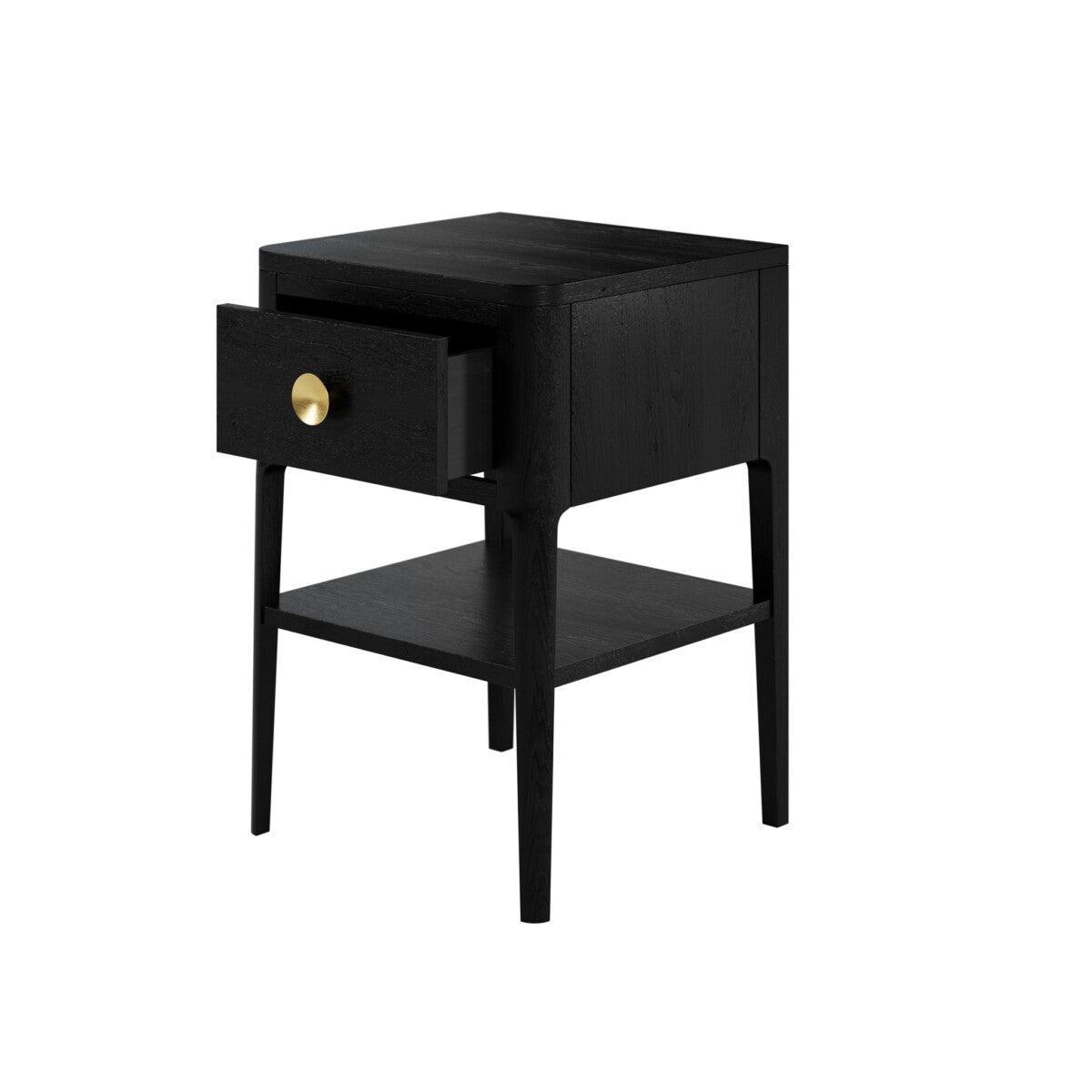 Abberley Bedside | Black | 1 Drawer