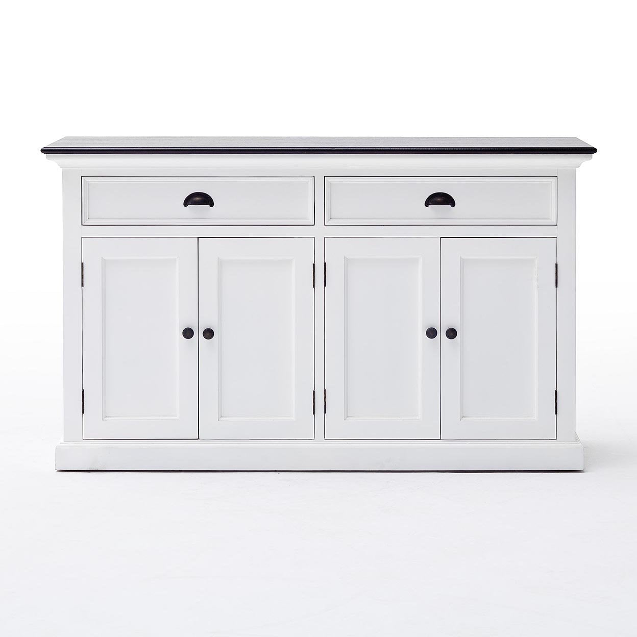 Halifax Contrast Farmhouse White & Black Classic Buffet