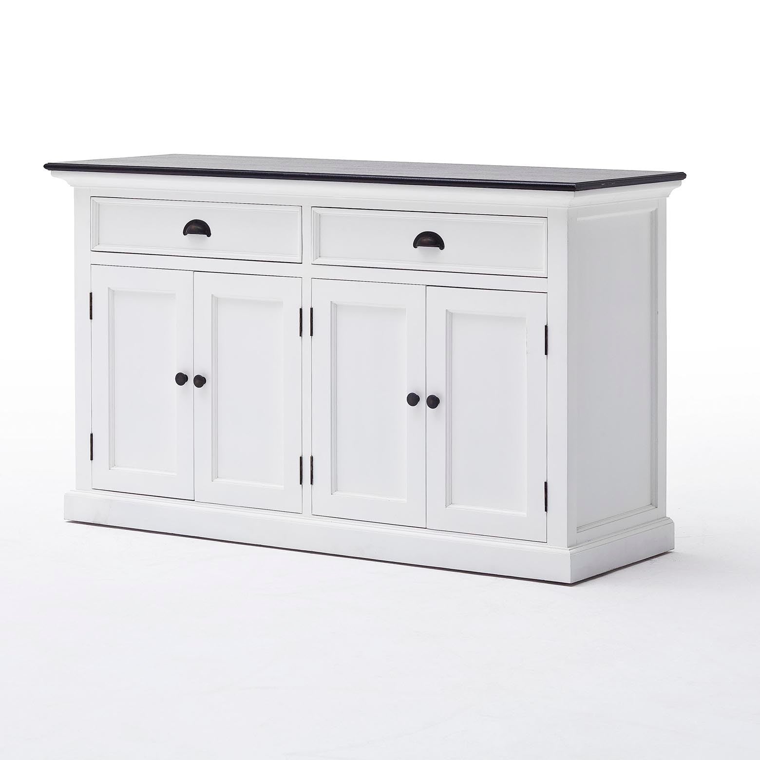 Halifax Contrast Farmhouse White & Black Classic Buffet