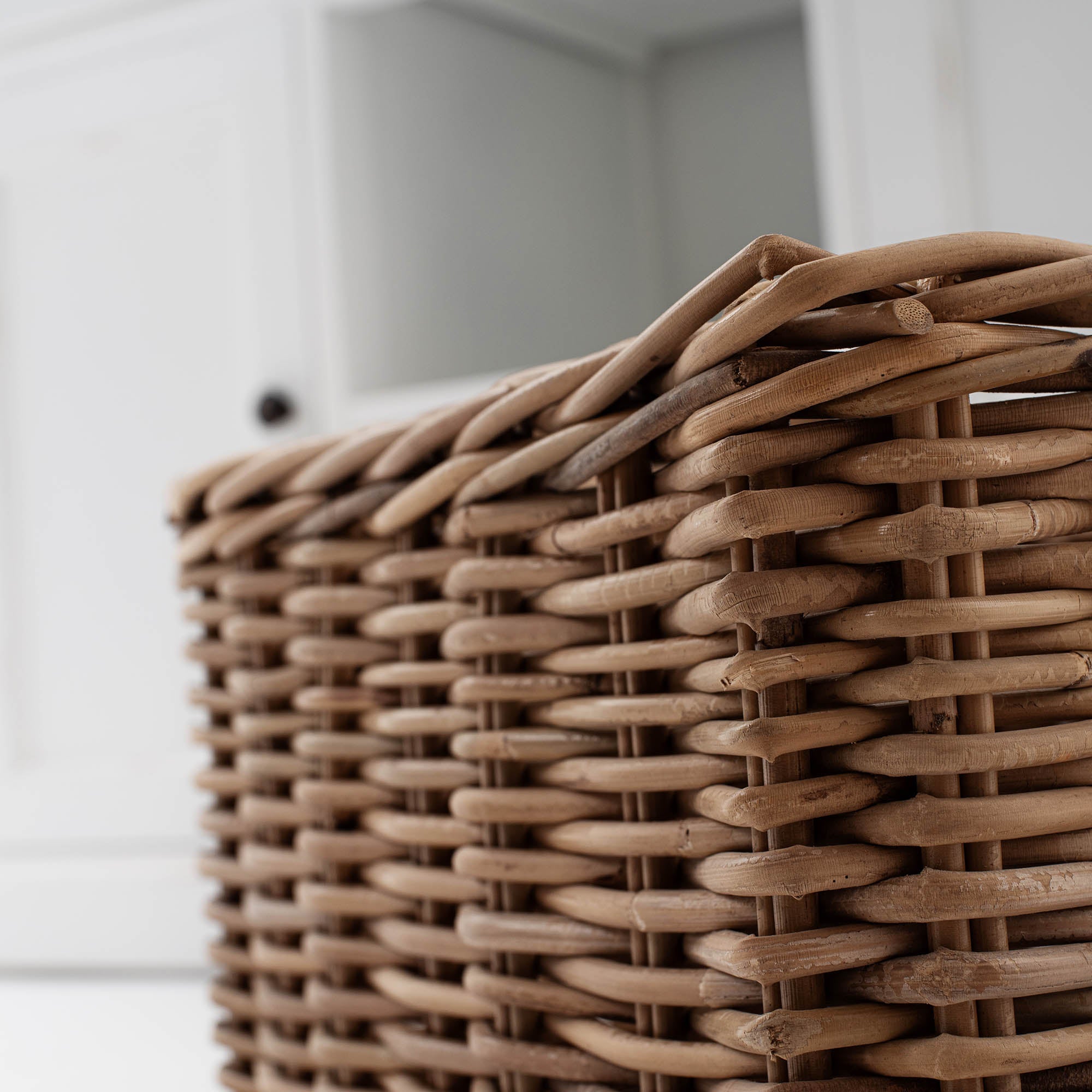 Halifax Accent Coastal White & Brown Buffet with 2 Baskets