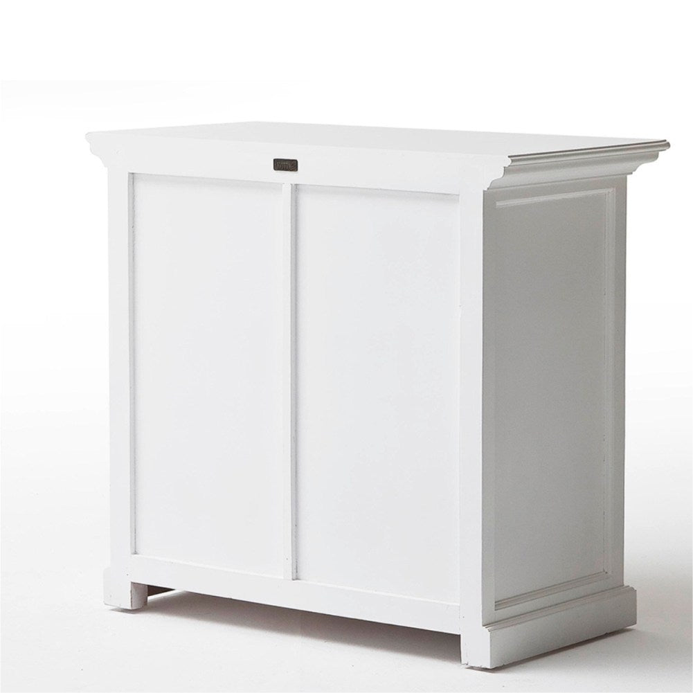 Halifax Coastal White Medium Sideboard with Basket Set