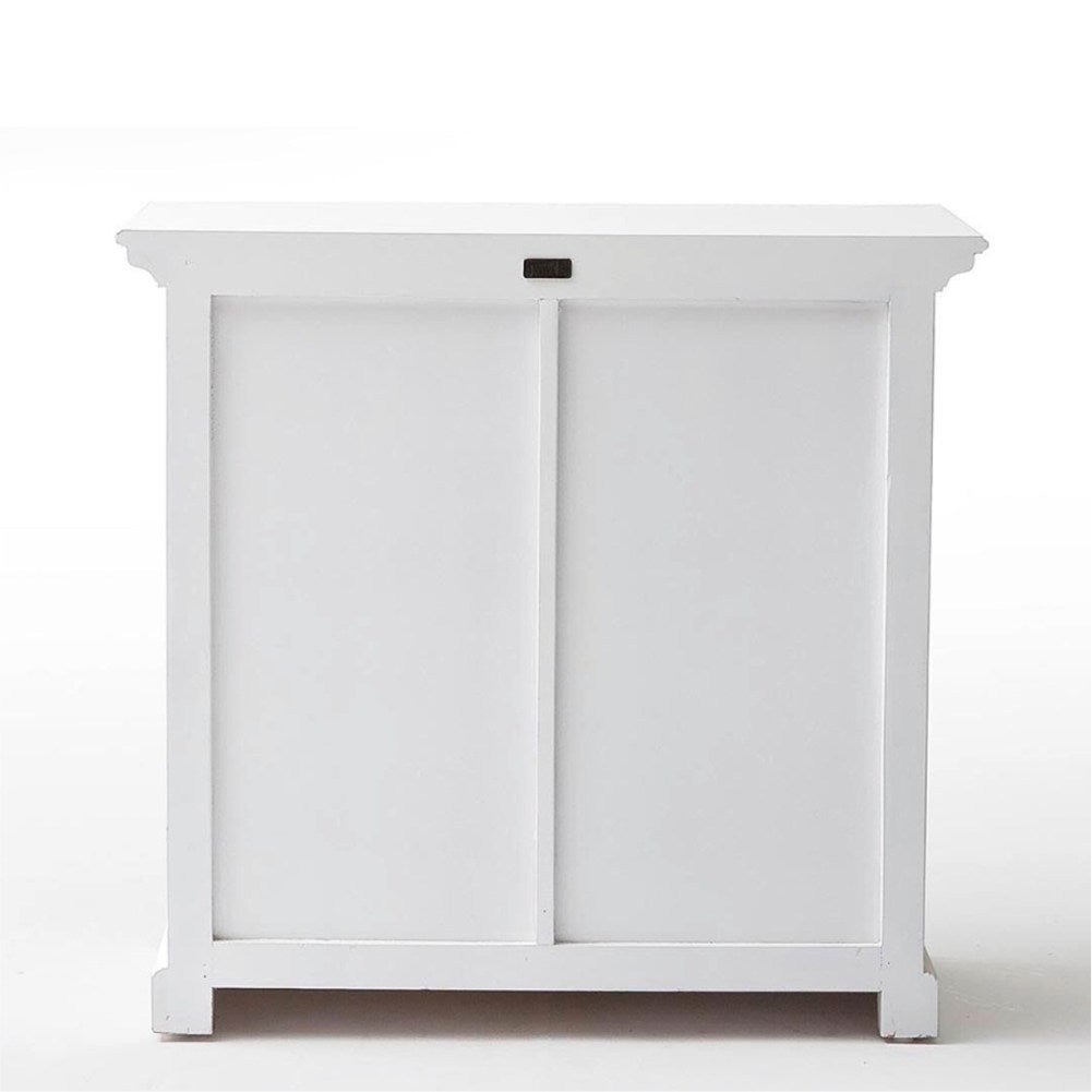 Halifax Coastal White Medium Sideboard with Basket Set