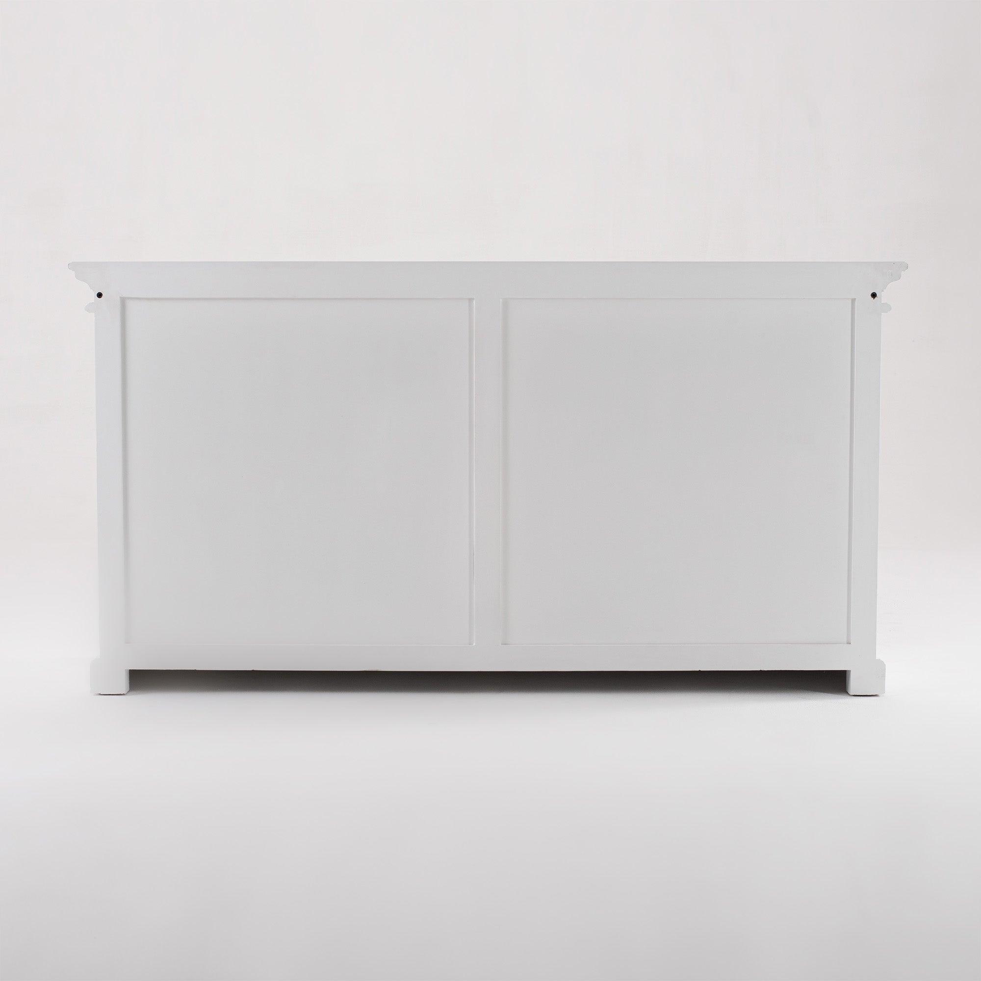 Halifax Coastal White Display Sideboard with 4 Glass Doors