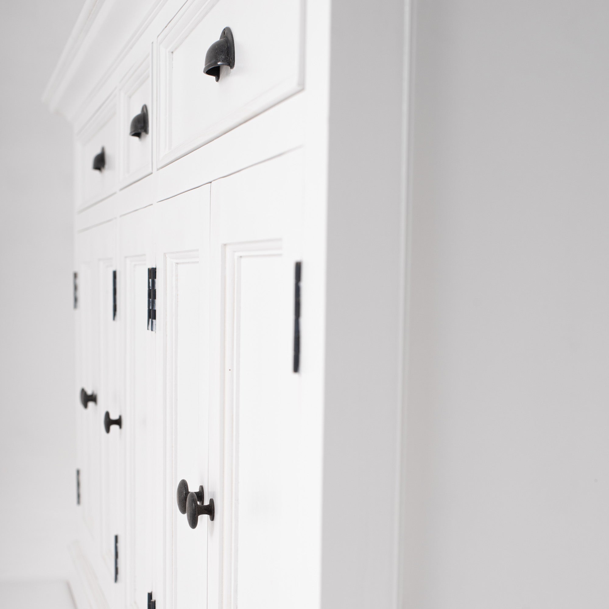 Halifax Coastal White Buffet with 5 Doors 3 Drawers