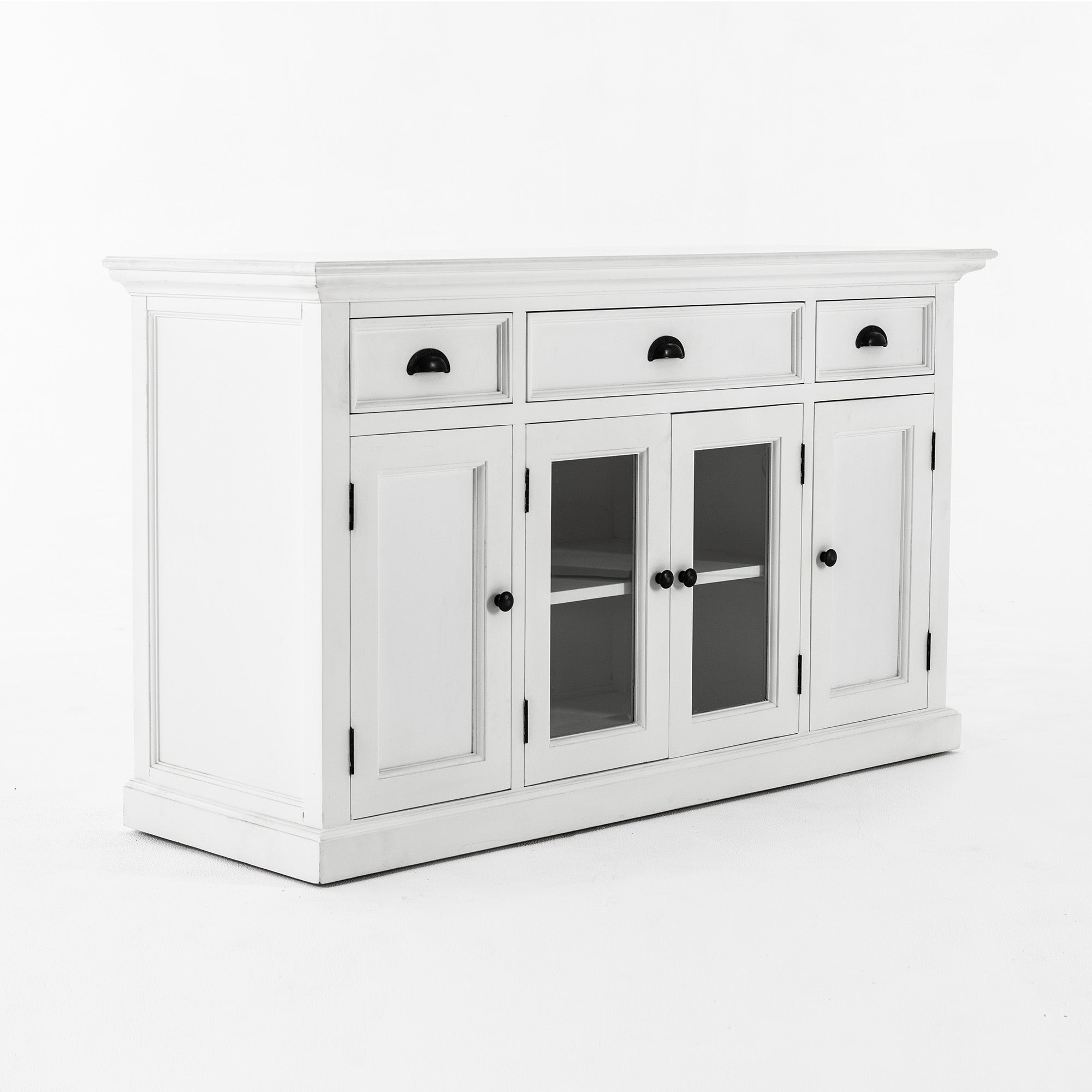 Halifax Coastal White Sideboard with 4 Doors 3 Drawers