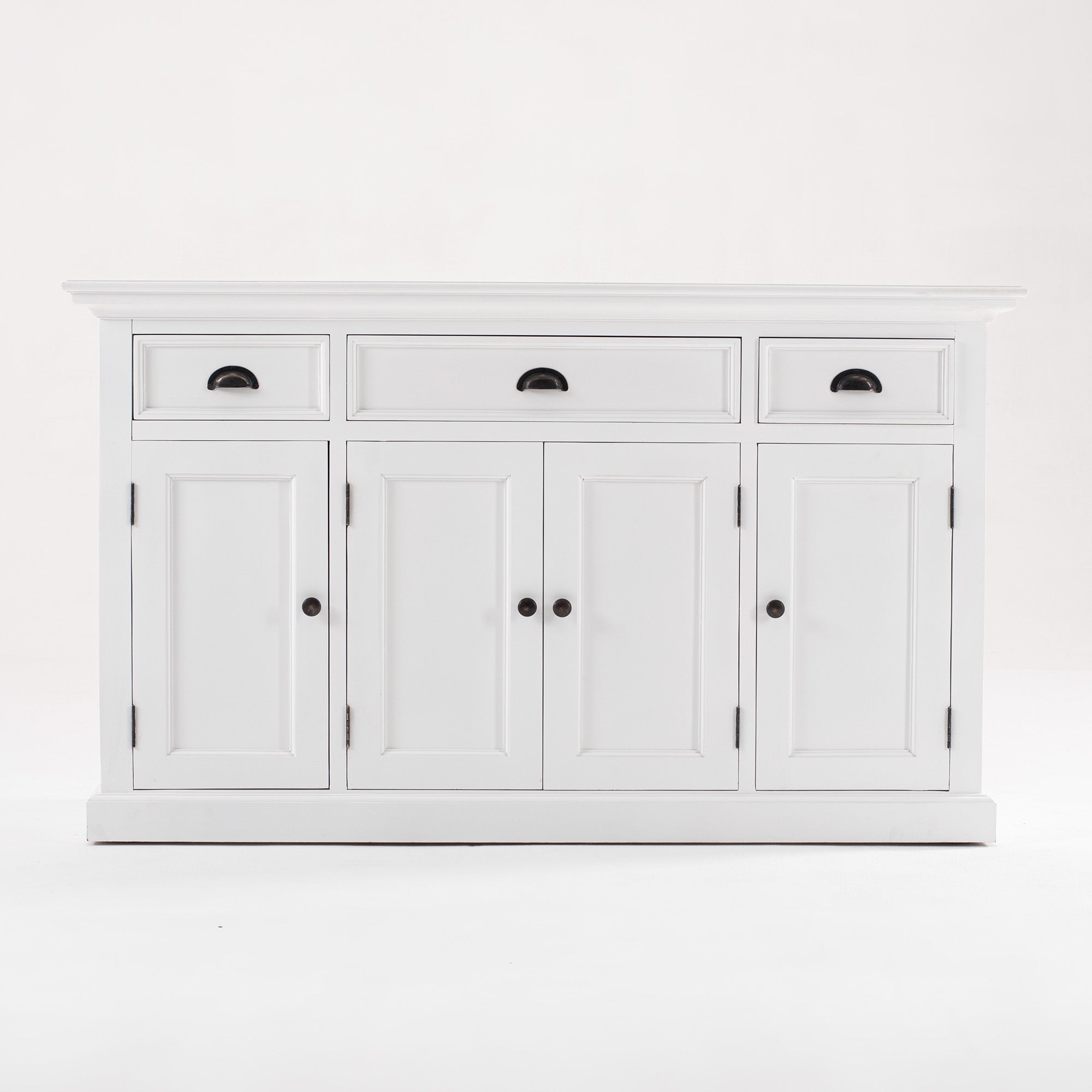 Halifax Coastal White Buffet with 4 Doors 3 Drawers