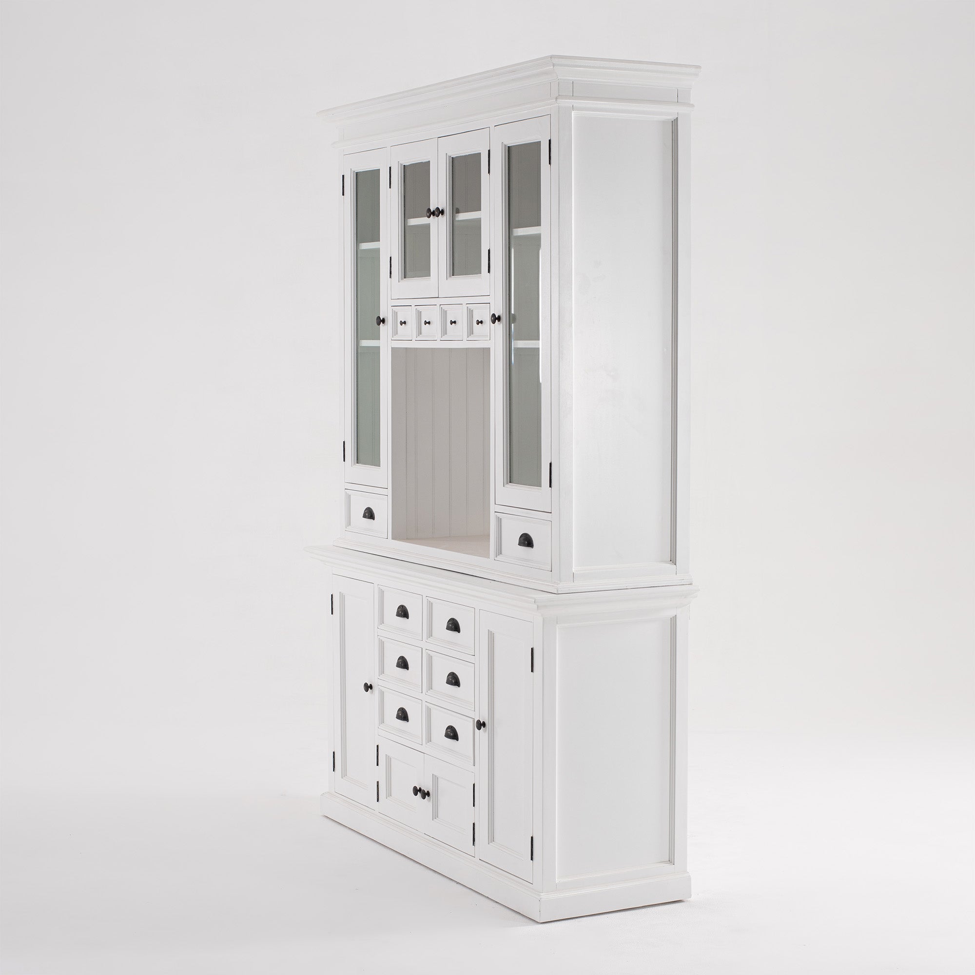 Halifax Coastal White Kitchen Hutch Cabinet