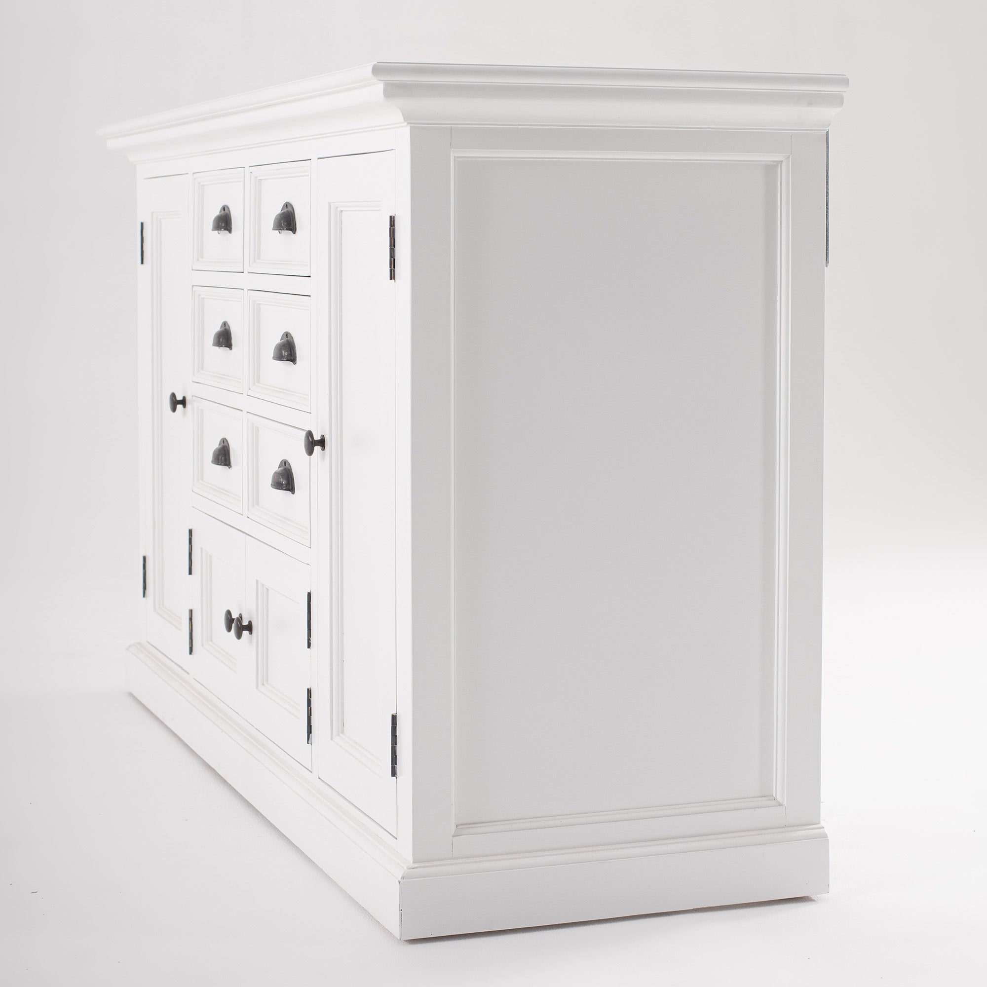 Halifax Coastal White Kitchen Hutch Cabinet