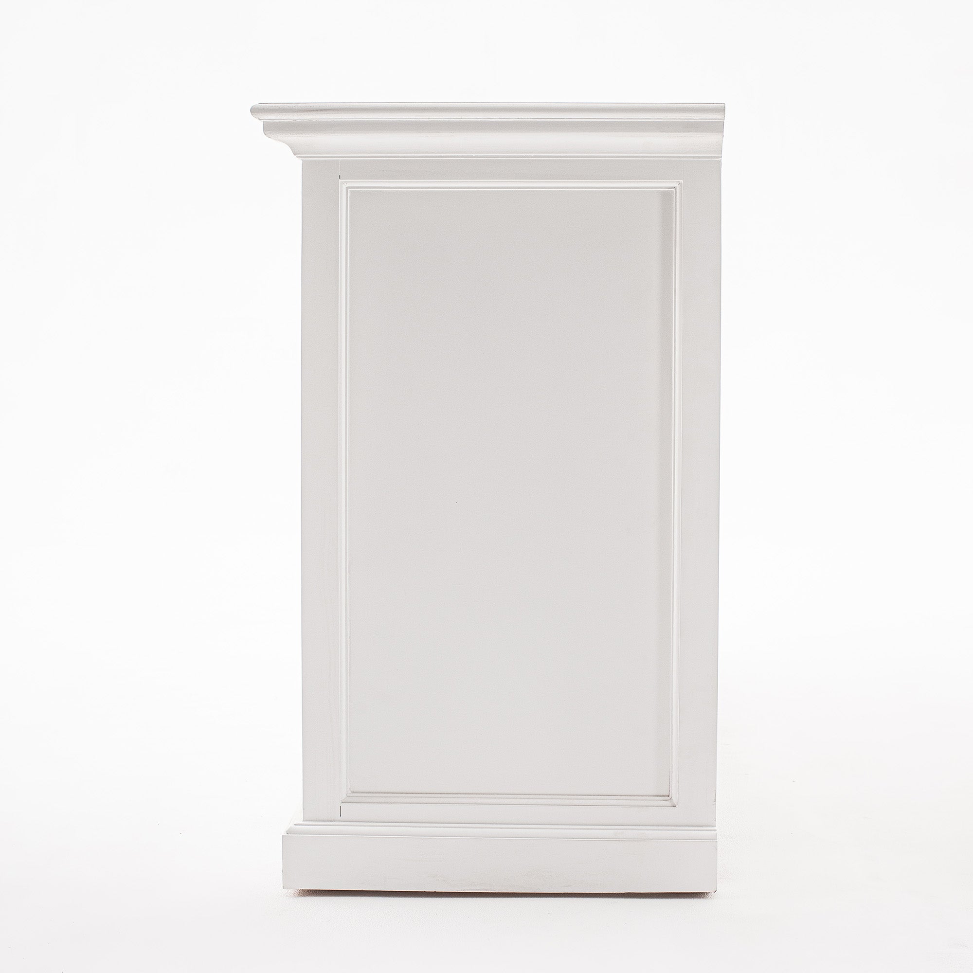 Halifax Coastal White Kitchen Hutch Cabinet with 5 Doors 3 Drawers