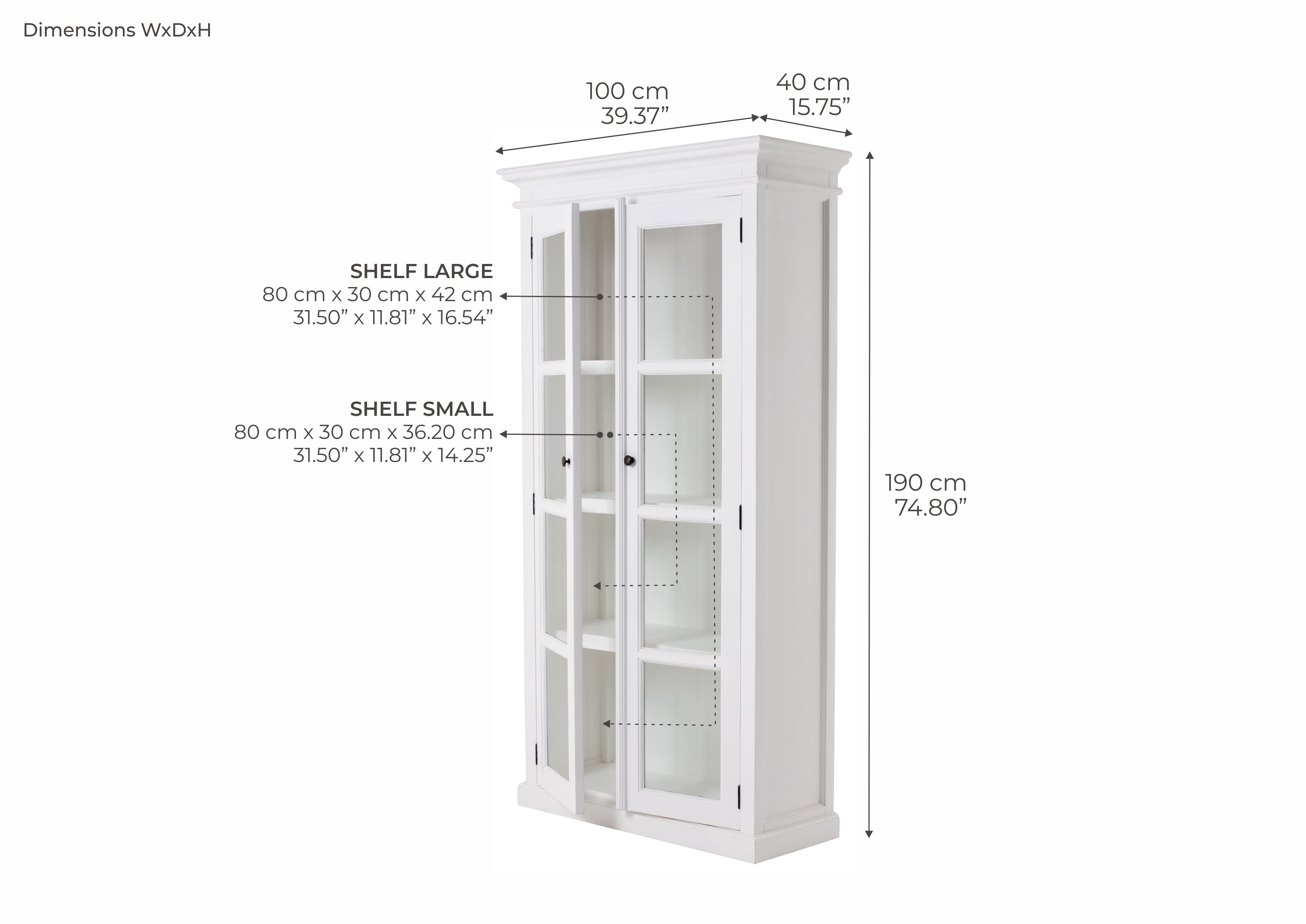 Halifax Coastal White Double Vitrine