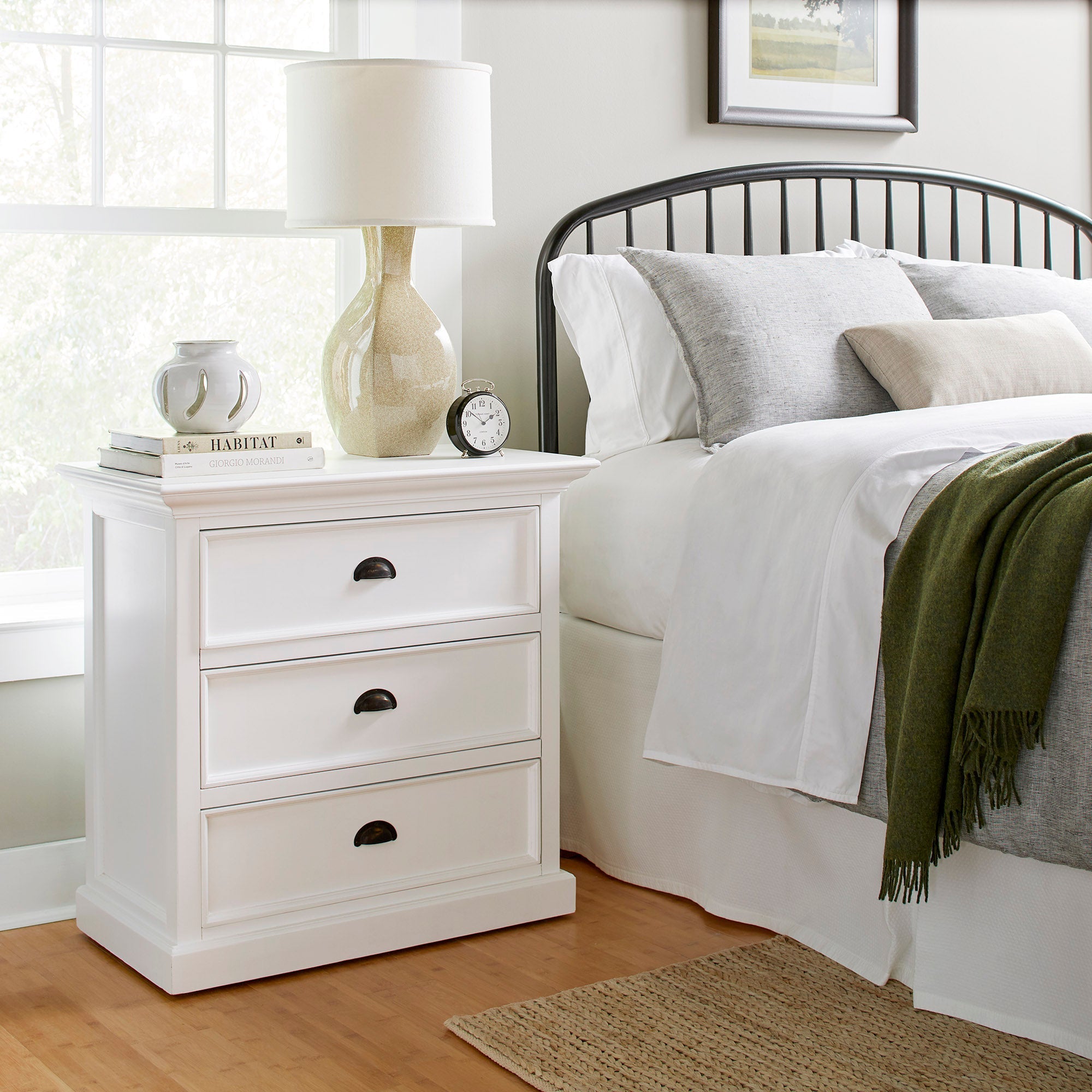 Halifax Grand Coastal White Bedside Drawer Unit