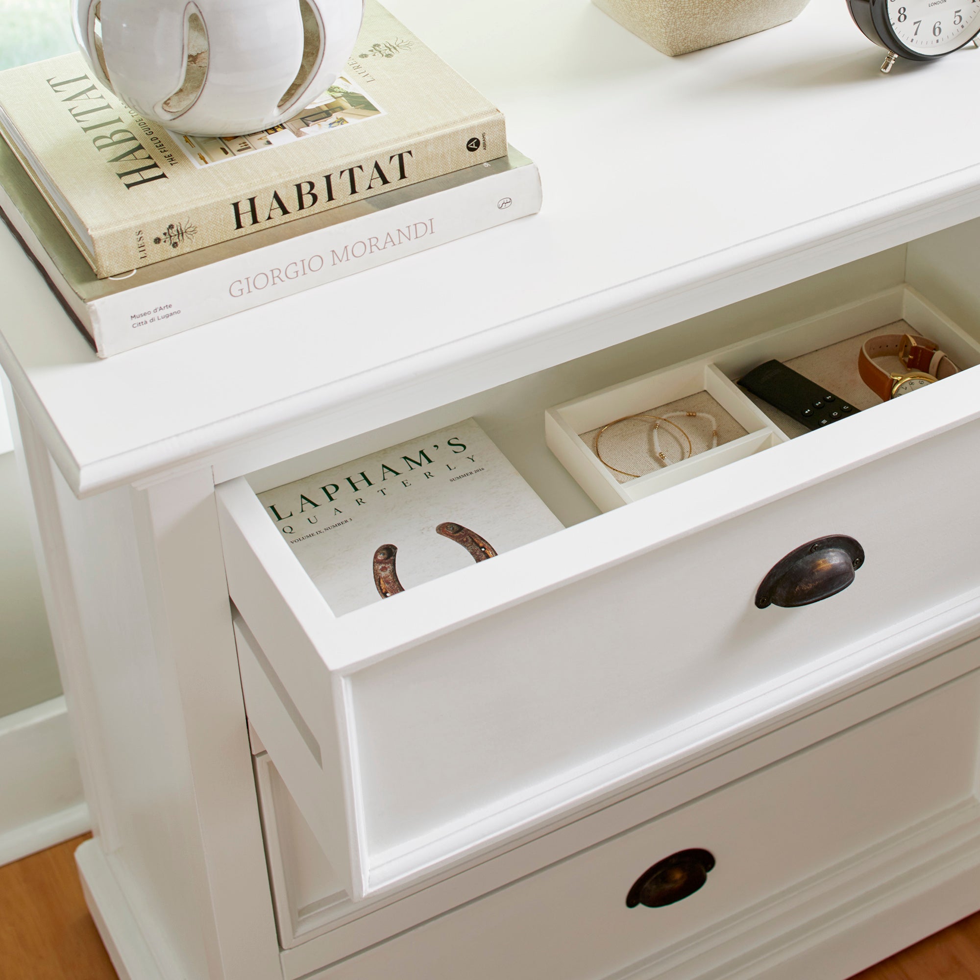 Halifax Grand Coastal White Bedside Drawer Unit