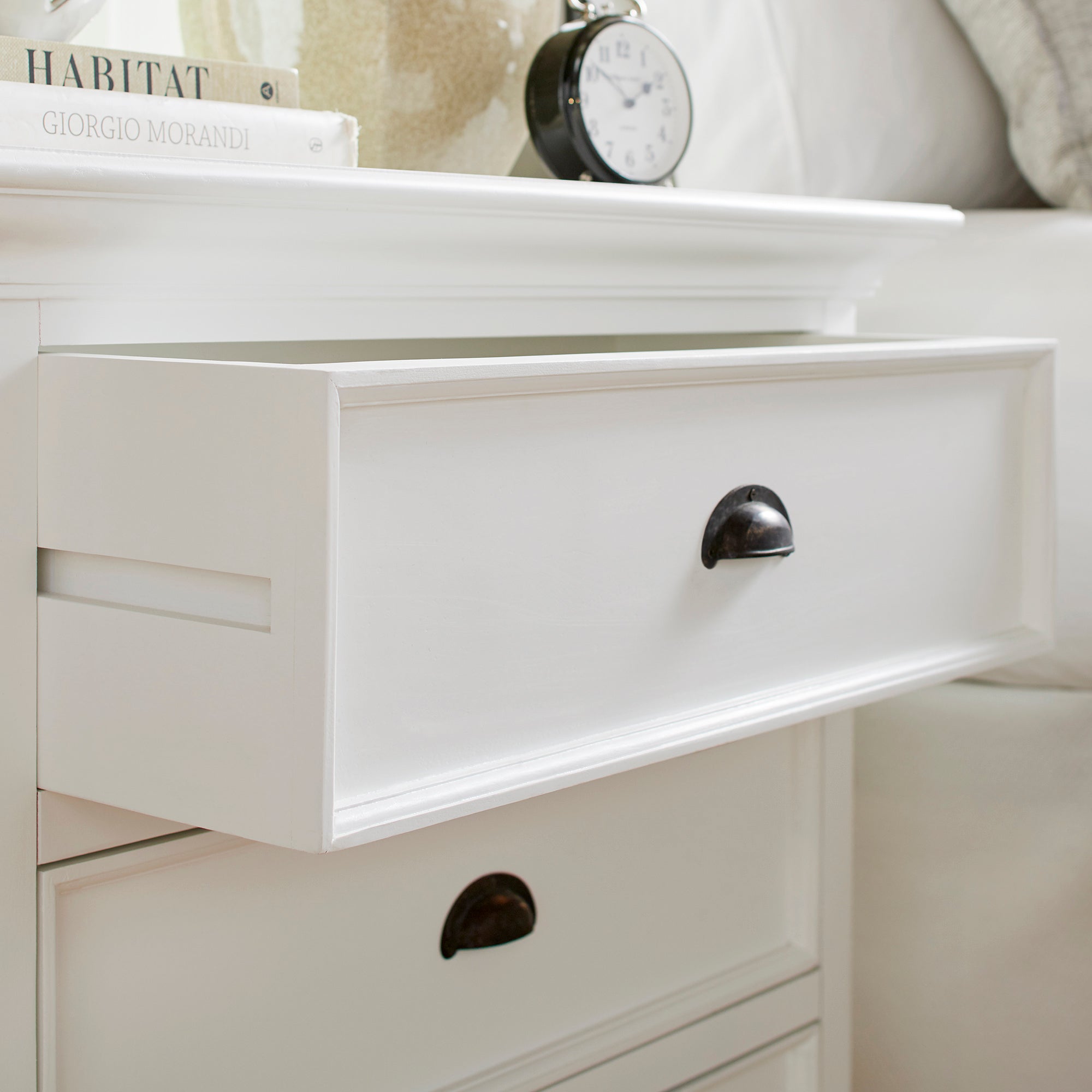 Halifax Grand Coastal White Bedside Drawer Unit