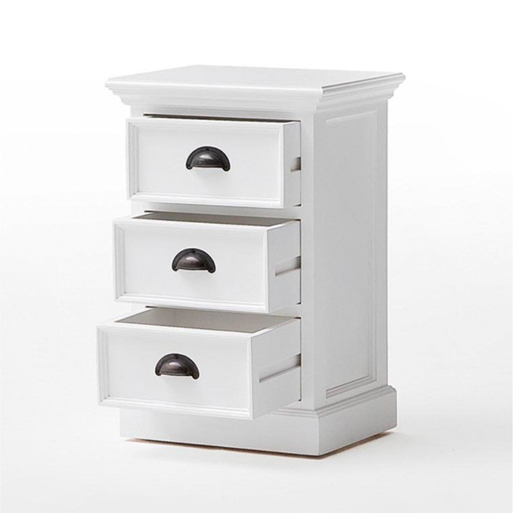 Halifax Coastal White Bedside Drawer Unit