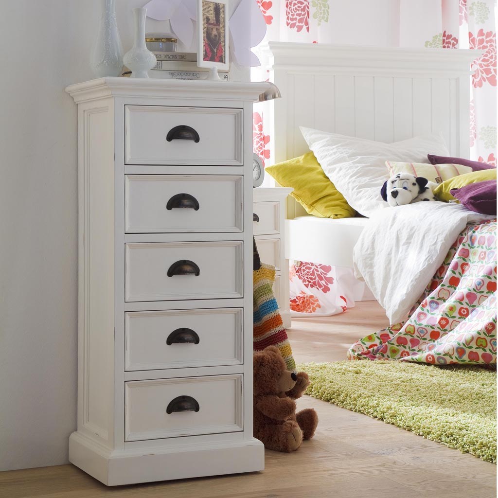 Halifax Coastal White Storage Unit with Drawers