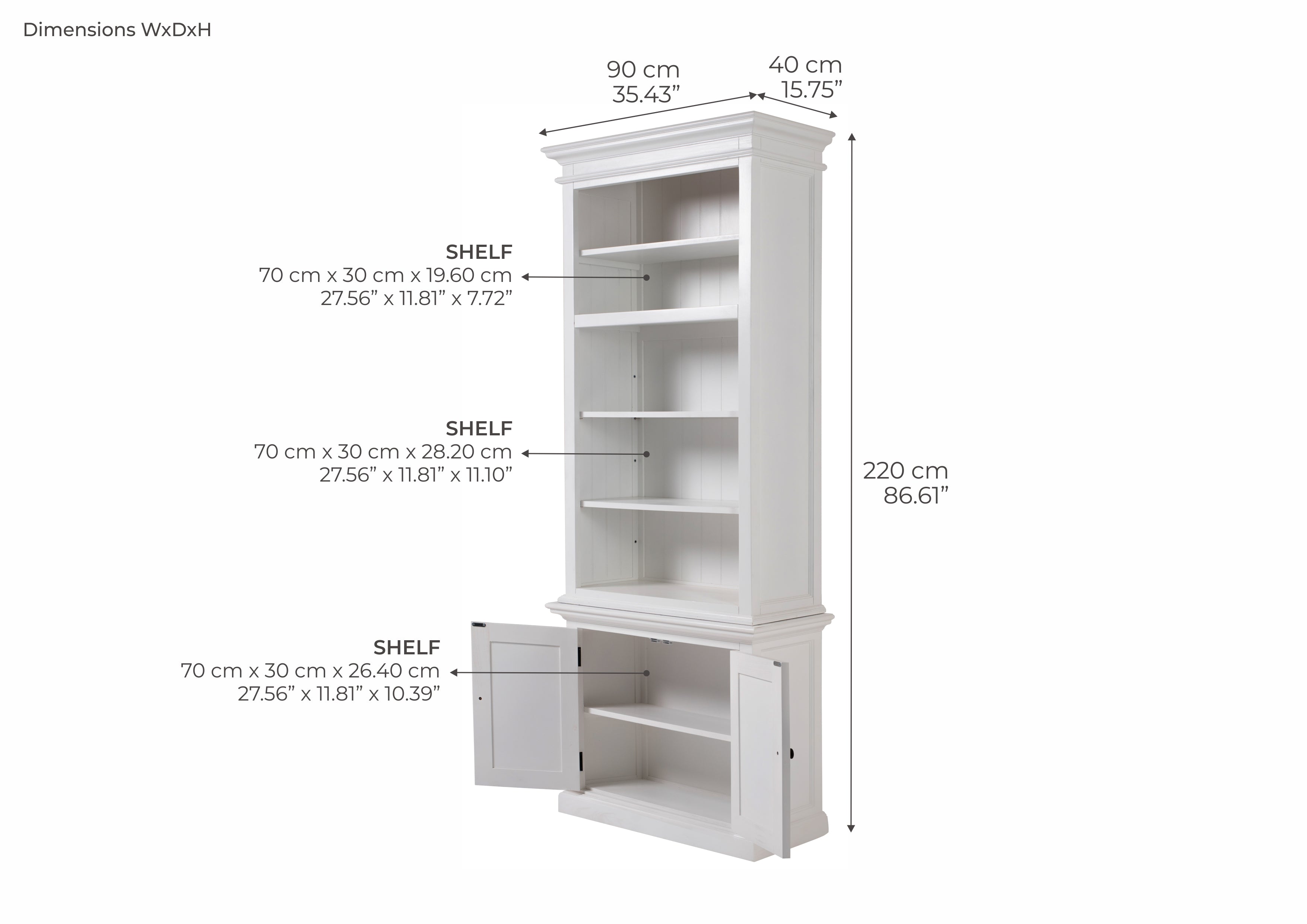 Halifax Coastal White Single-Bay Hutch Unit