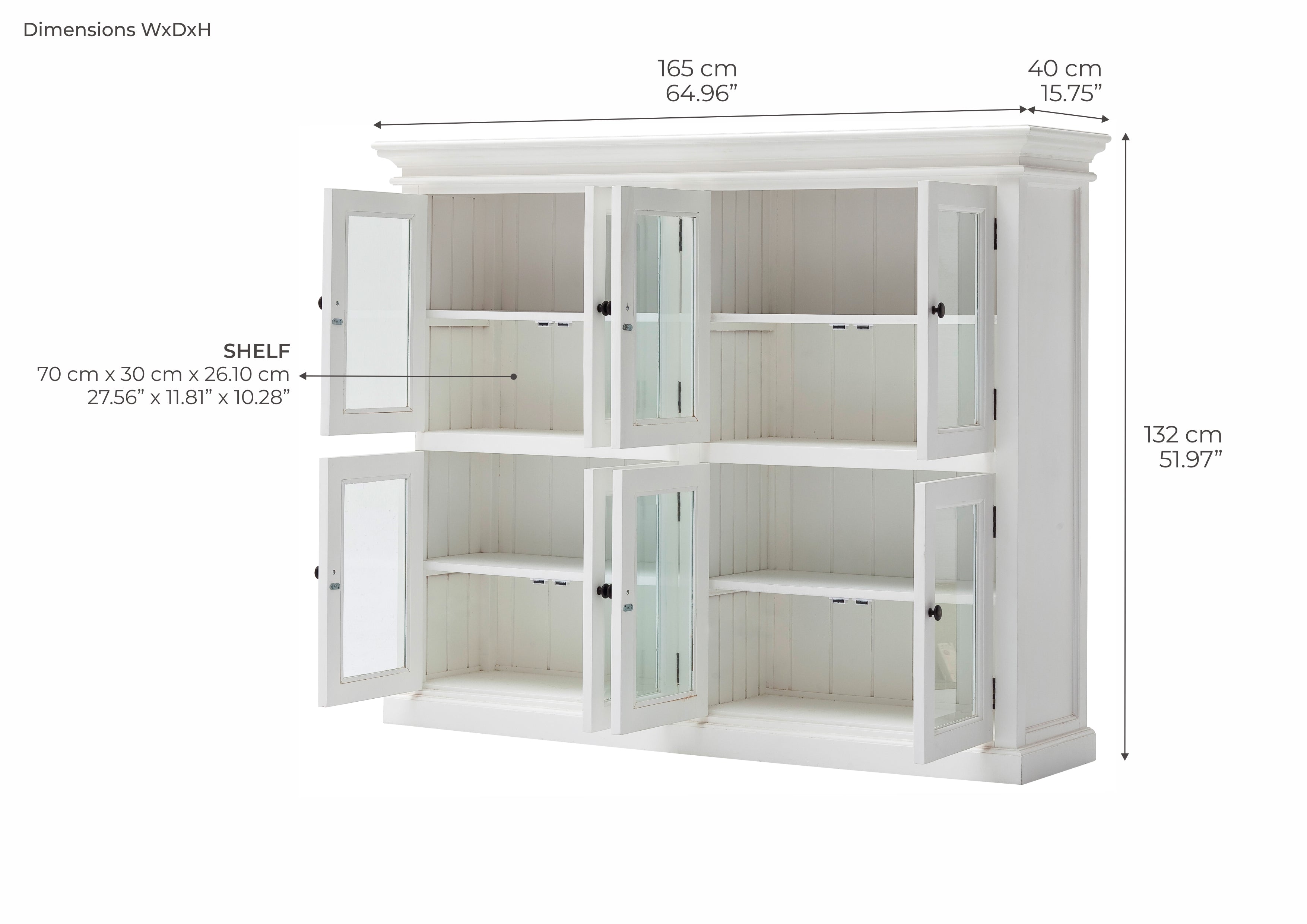 Halifax Coastal White Pantry 8 Doors