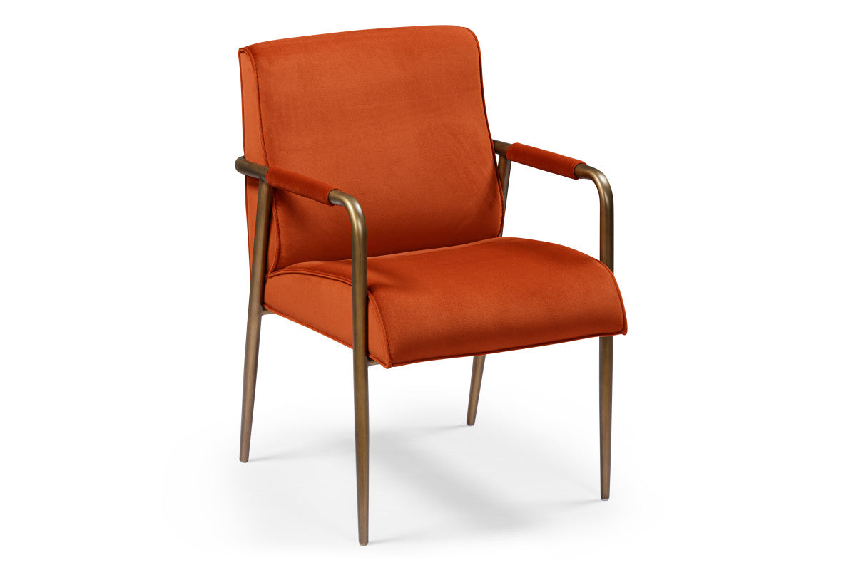 Campden Club Chair - Rust Orange