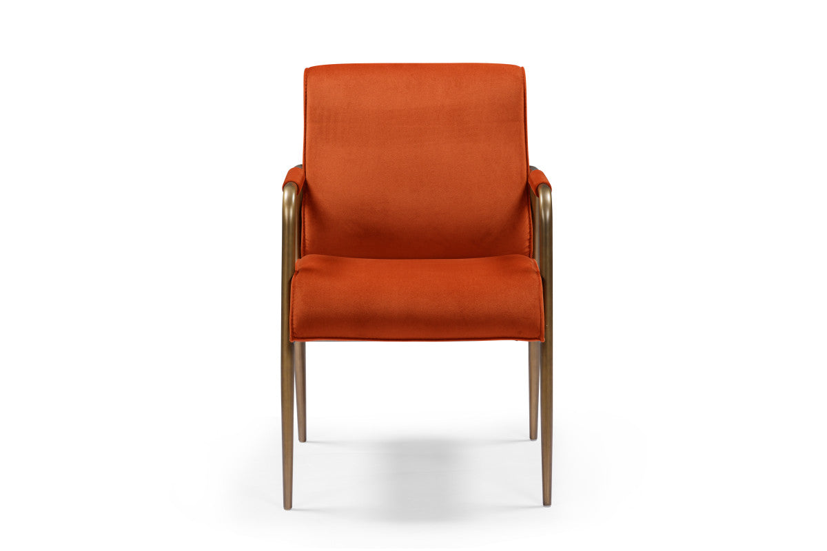 Campden Club Chair - Rust Orange