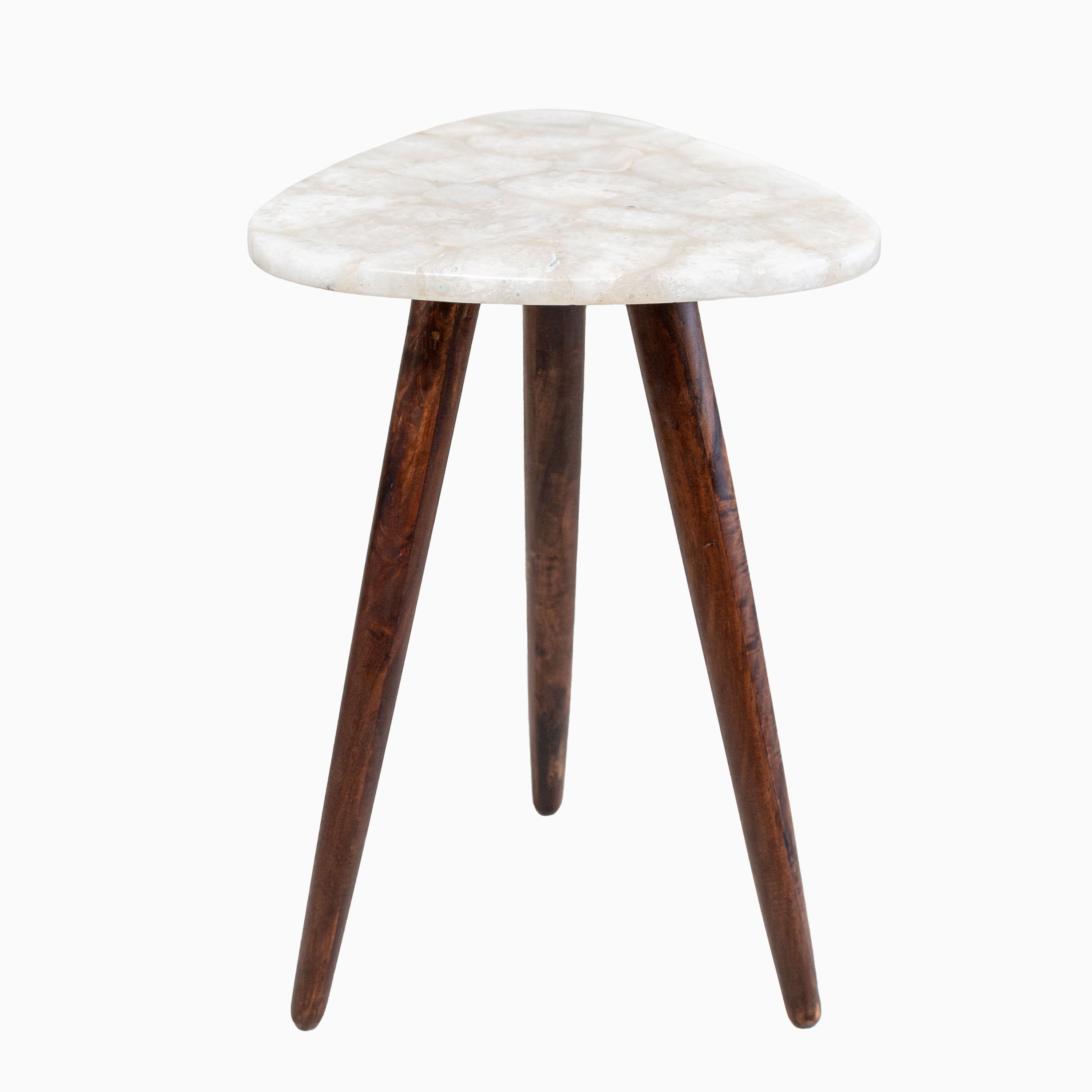 Amara White Agate End Table