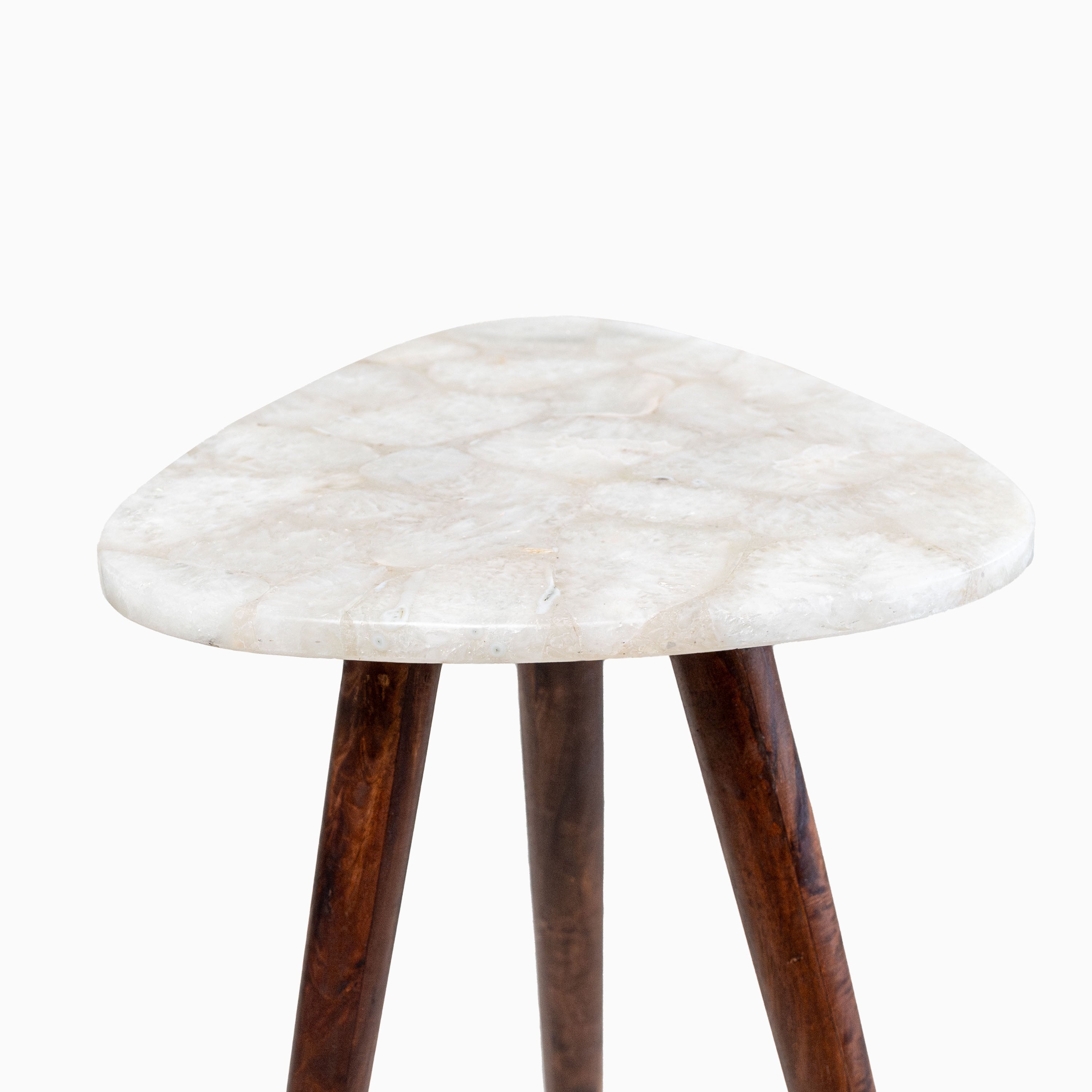 Amara White Agate End Table