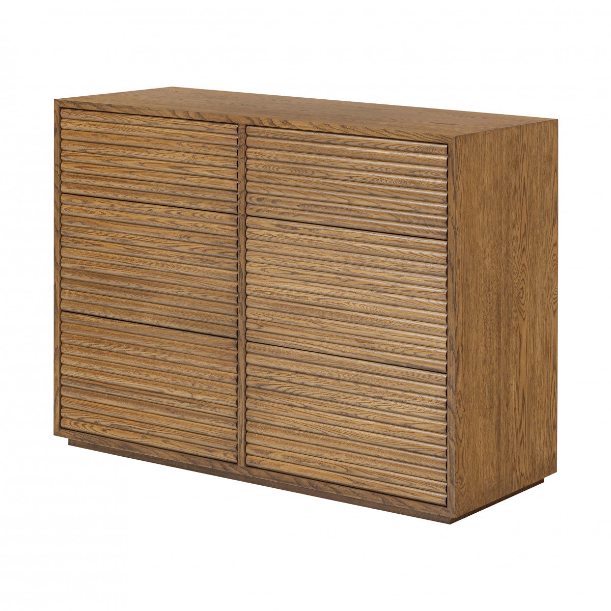 Charlton Ribbed Walnut Chest of Drawers