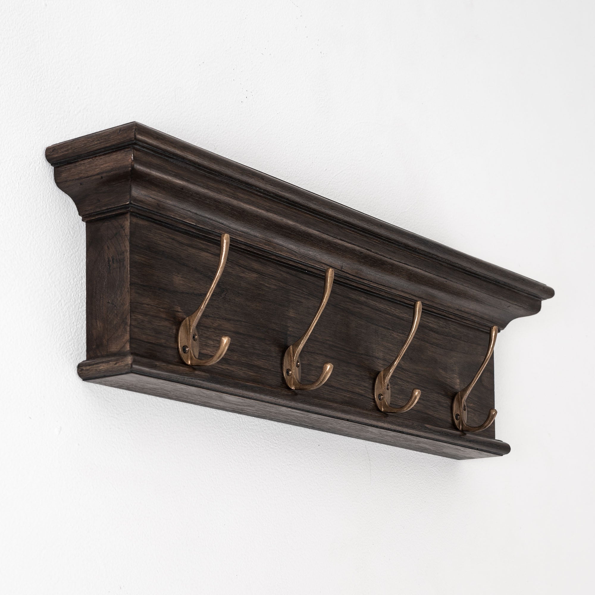 Halifax Mindi Rustic Black Wash 4 Hook Coat Rack