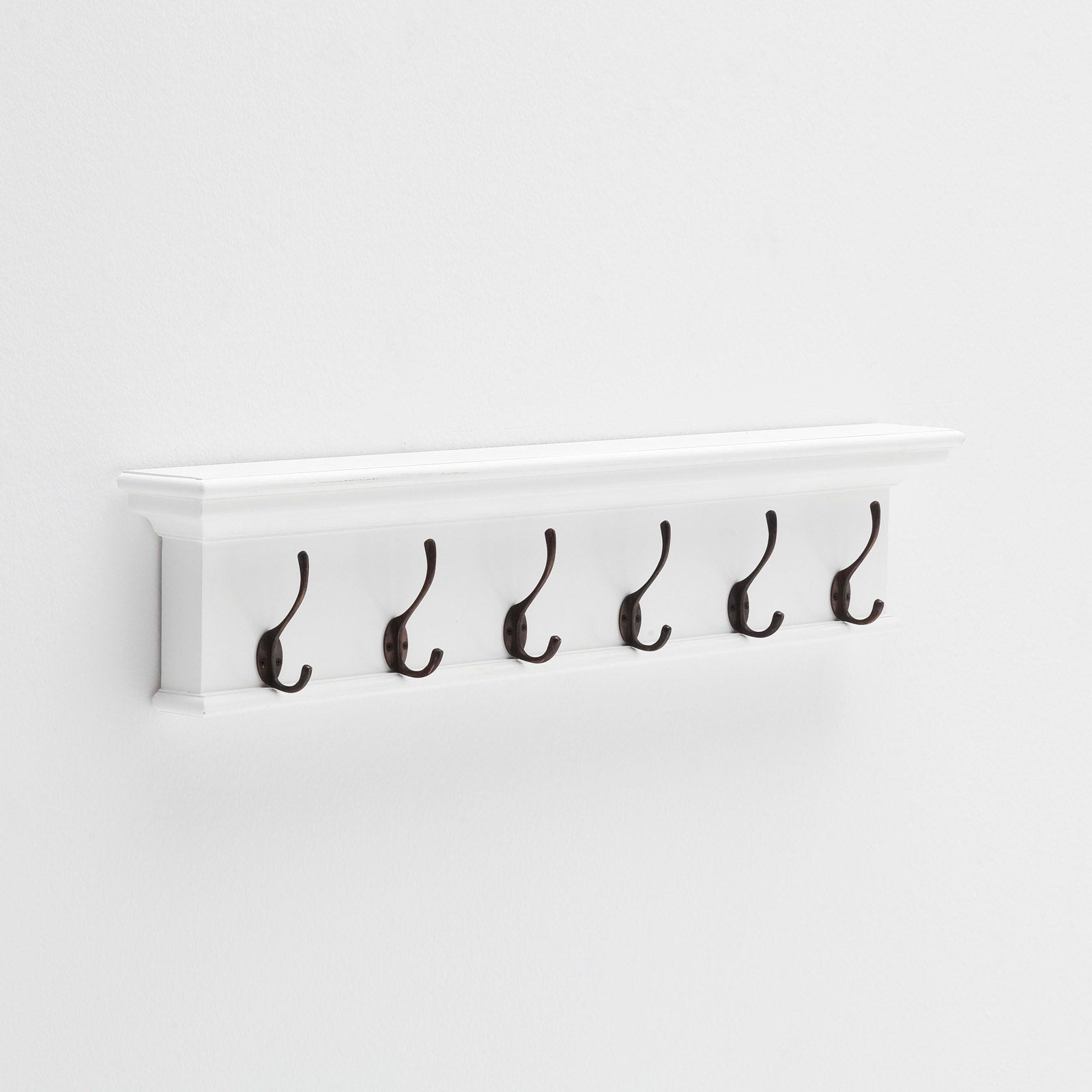 Halifax Classic White 6 Hook Coat Rack